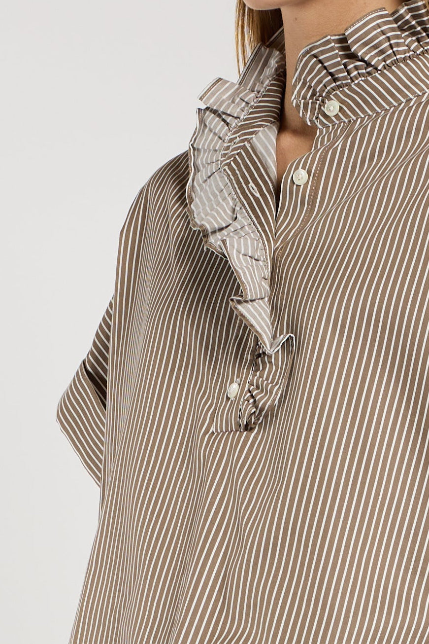 Mabel Top - Chocolate Stripe