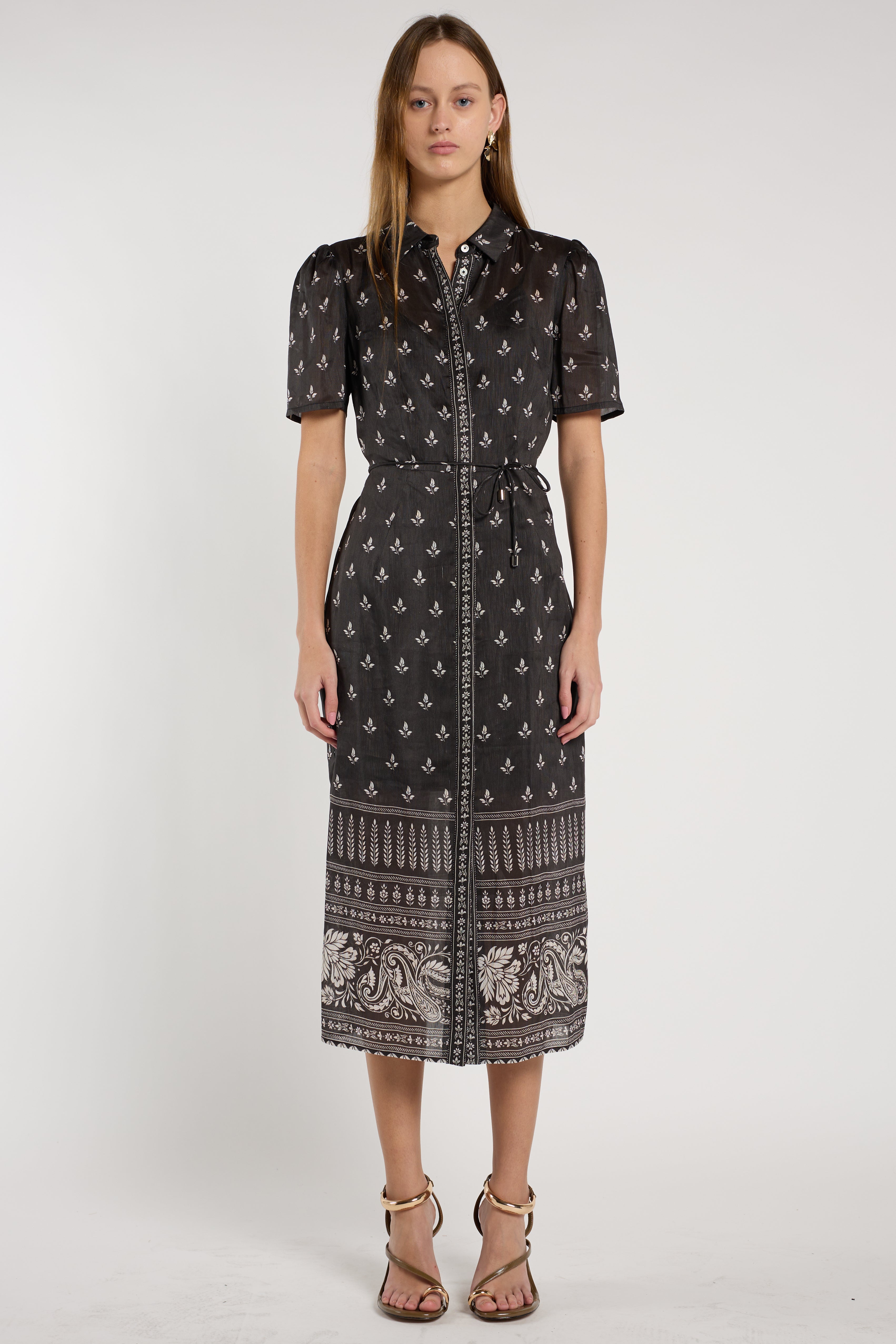 Cecile Dress - Wildflower Black