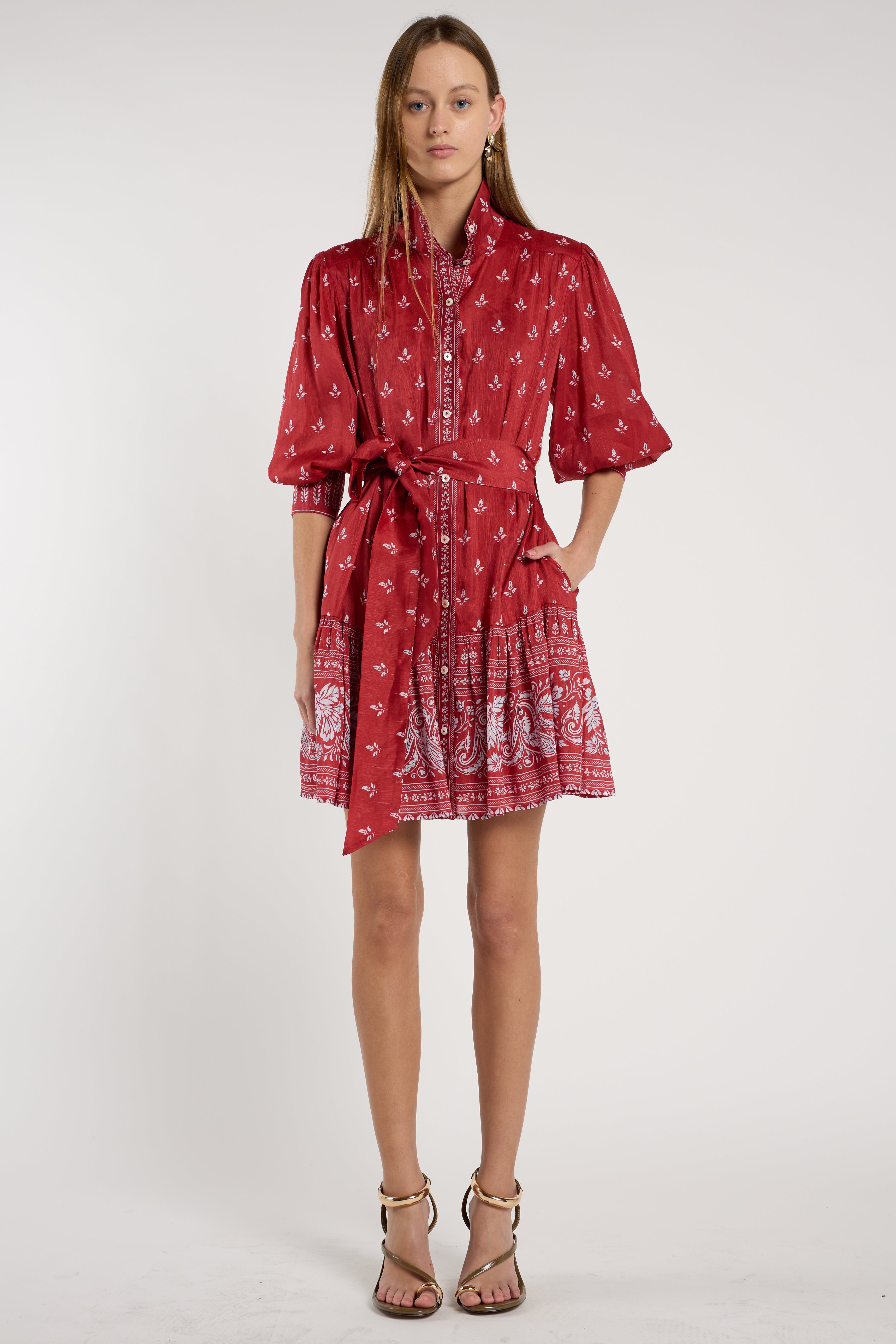 Emi Dress - Wildflower Red