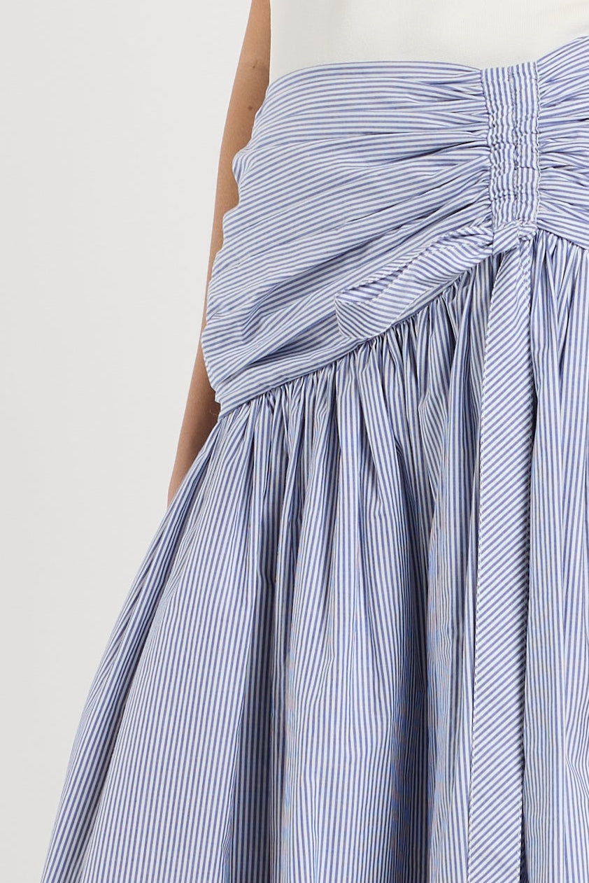 Maeve Skirt - Blue Stripe