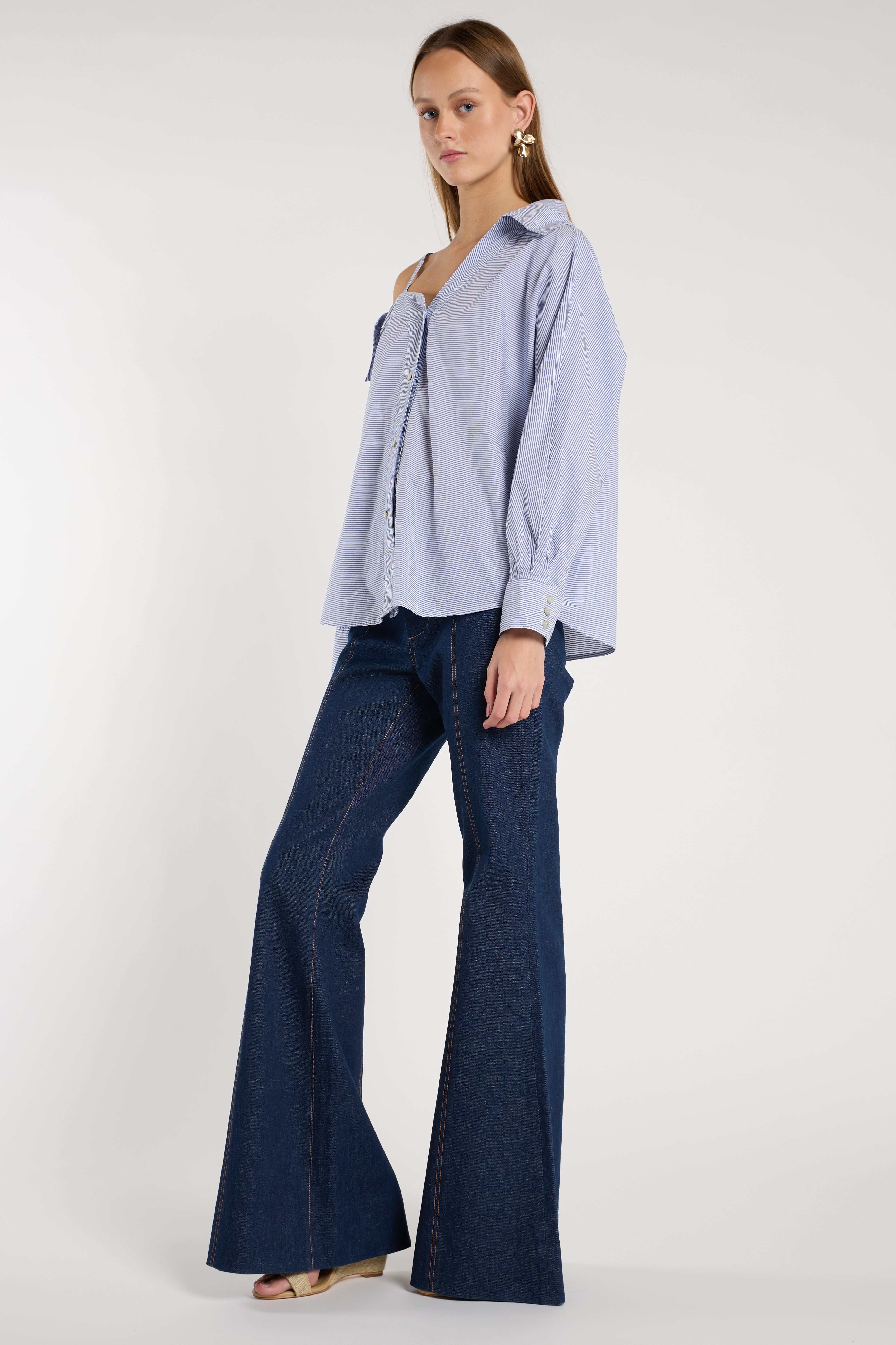 Dasha Top - Blue Stripe