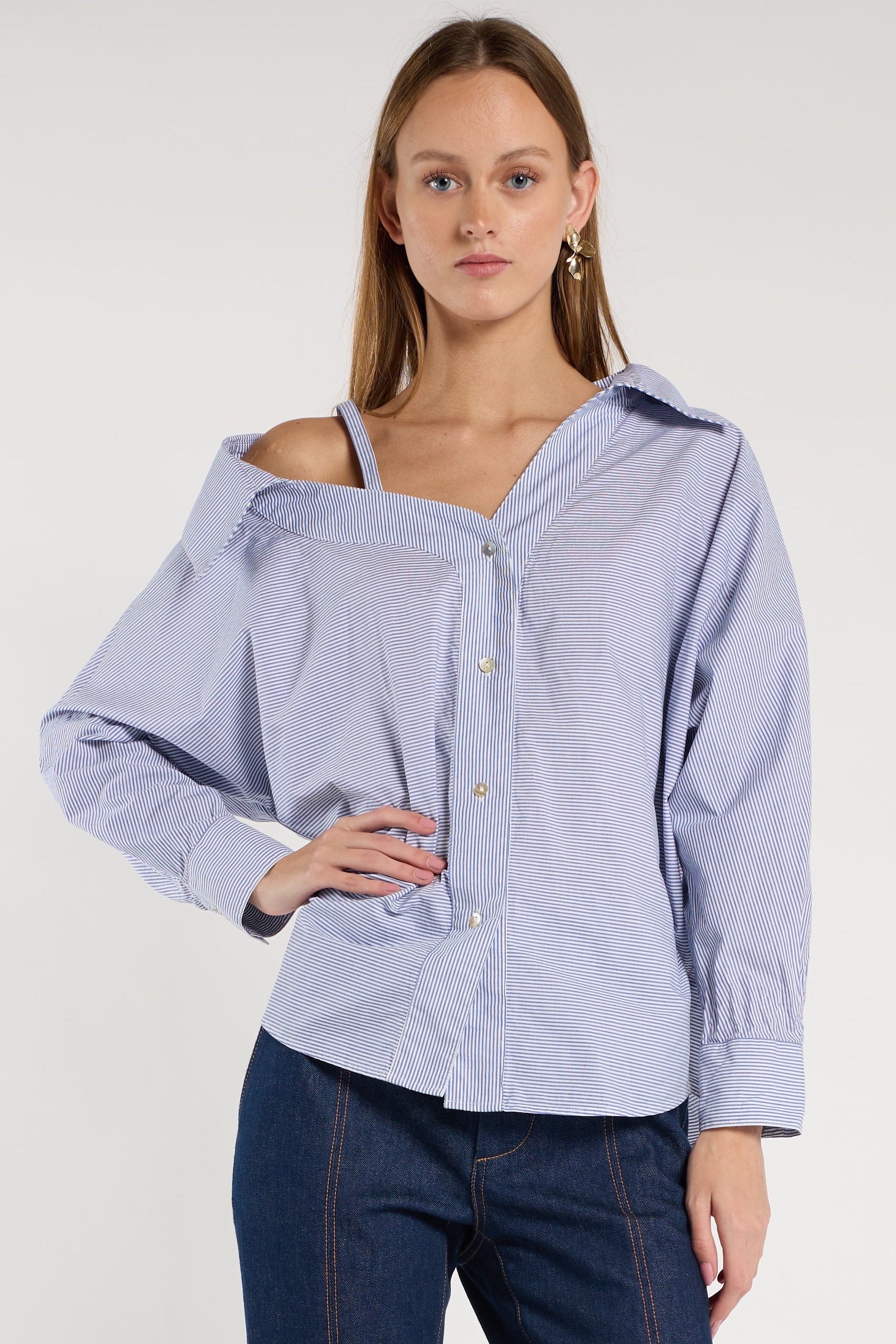 Dasha Top - Blue Stripe