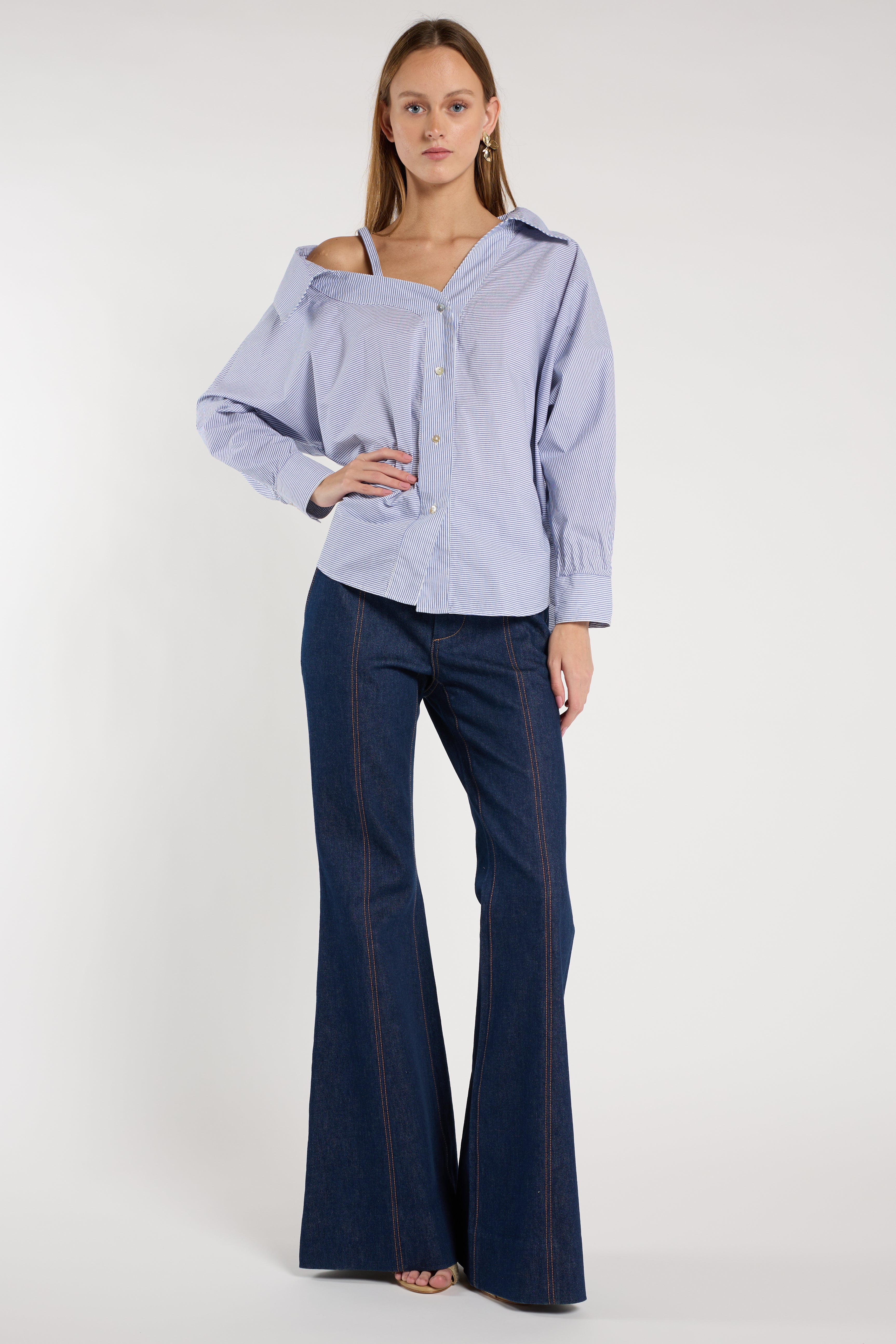 Dasha Top - Blue Stripe