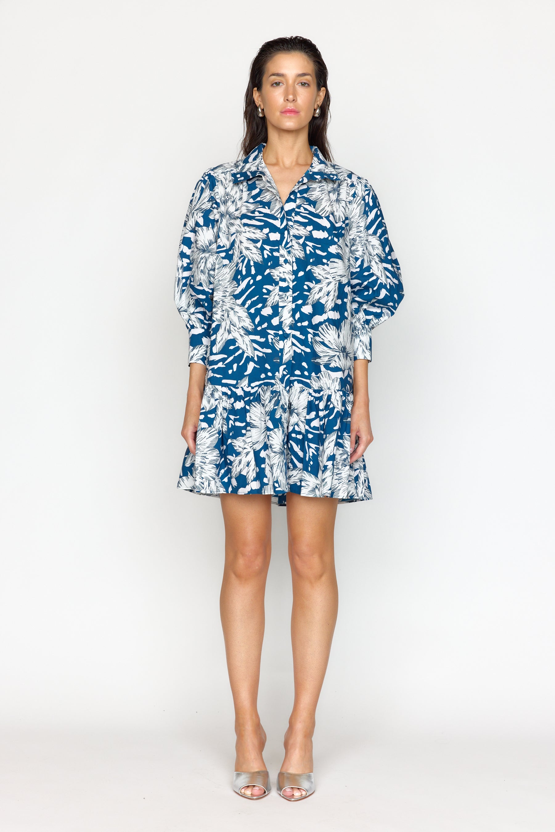 Emi Dress - Navy Lotus