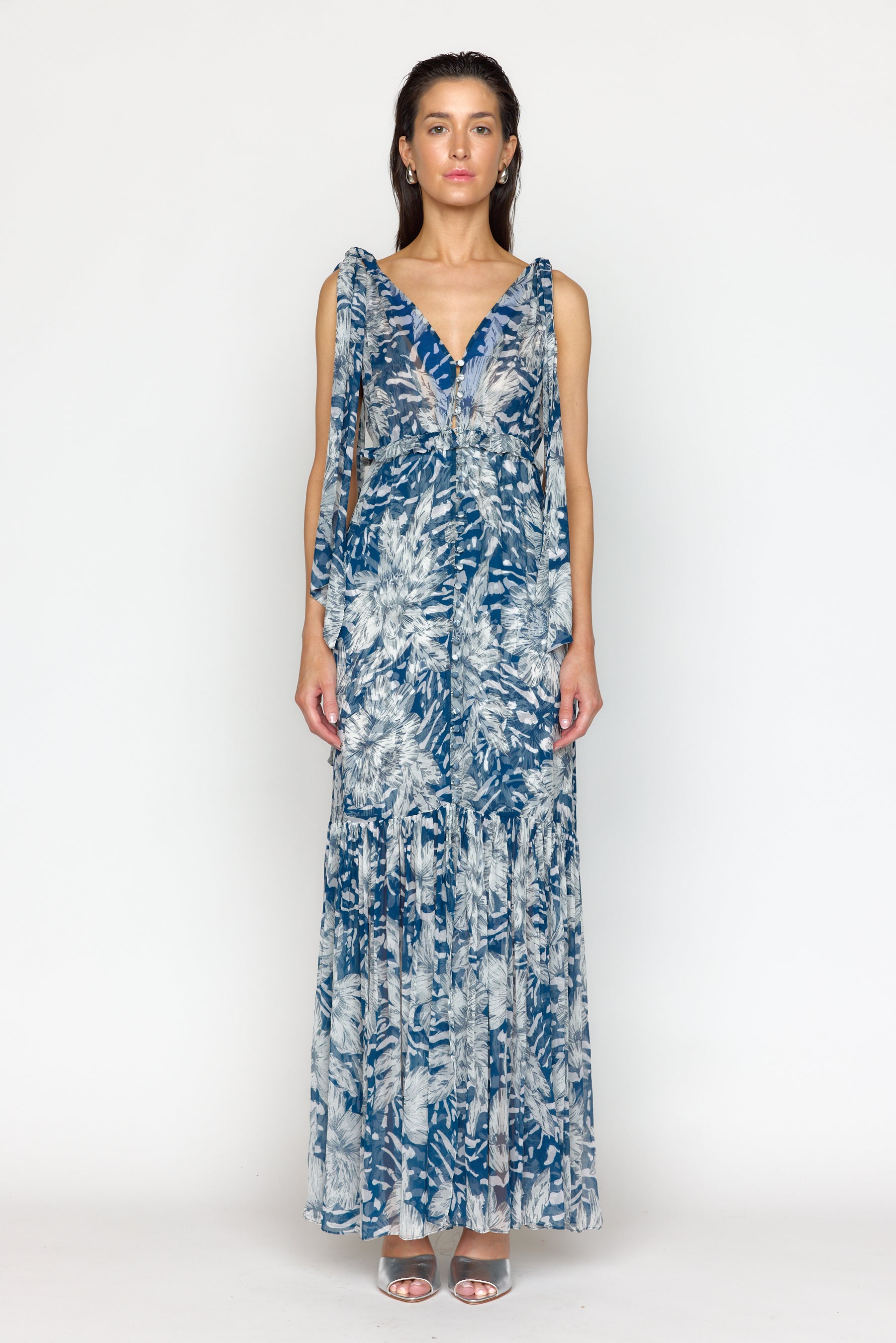 Misha Dress - Navy Lotus