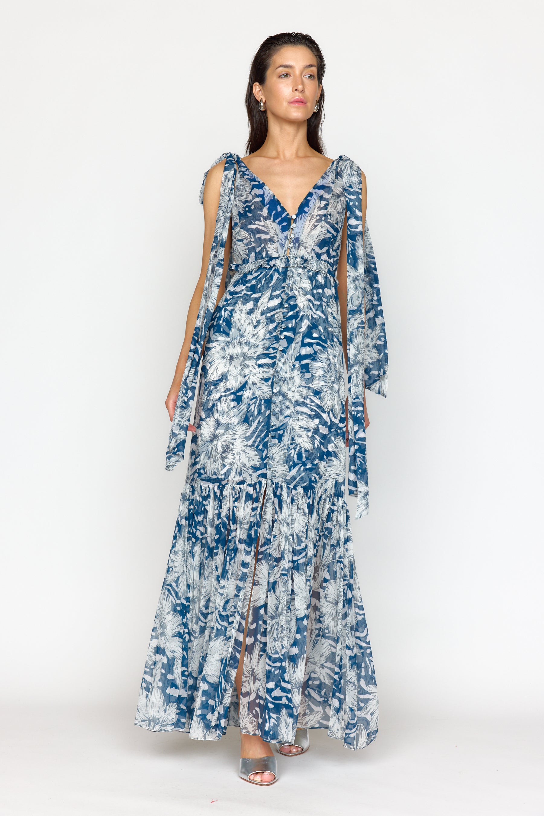 Misha Dress - Navy Lotus