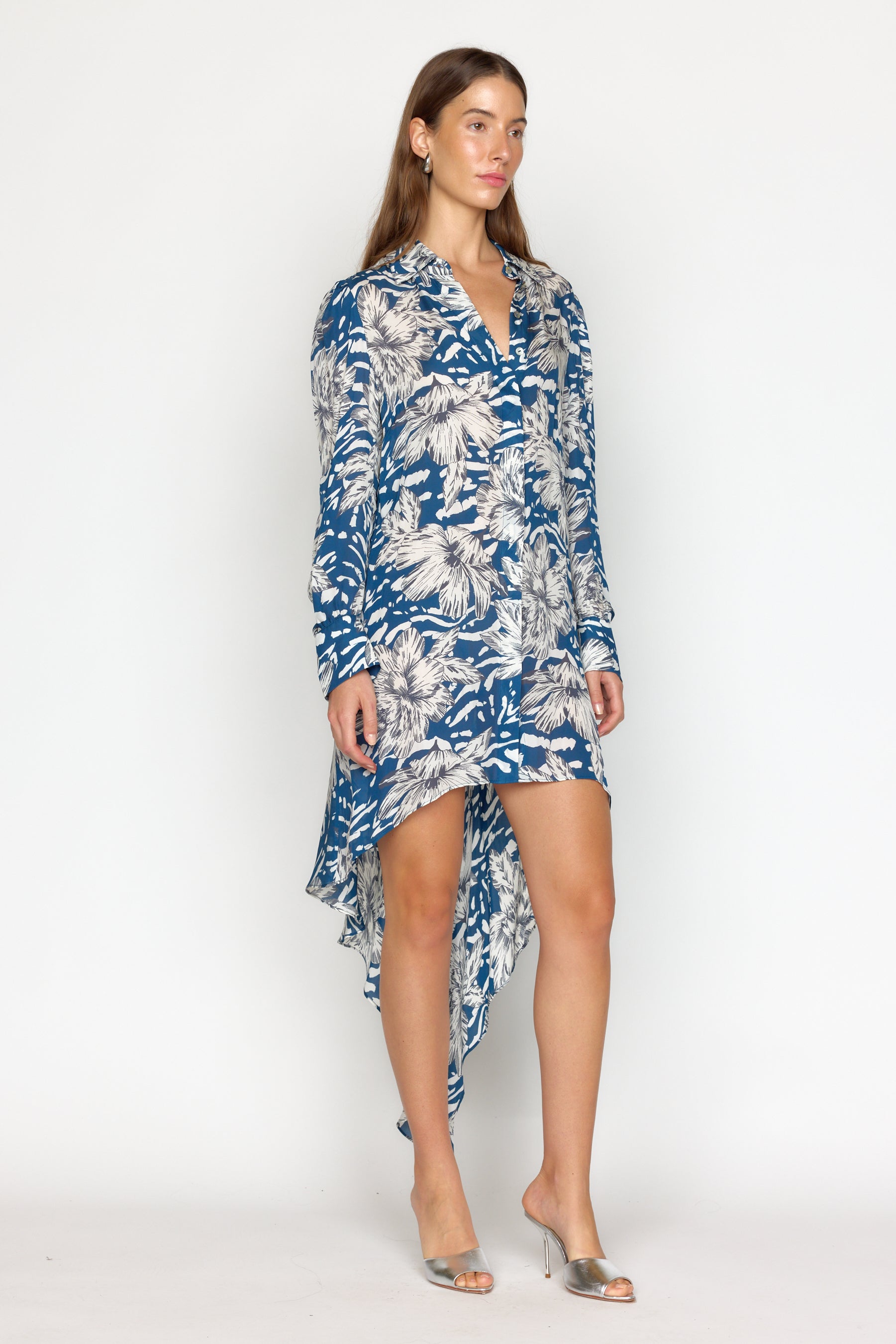 Bradley Dress - Navy Lotus