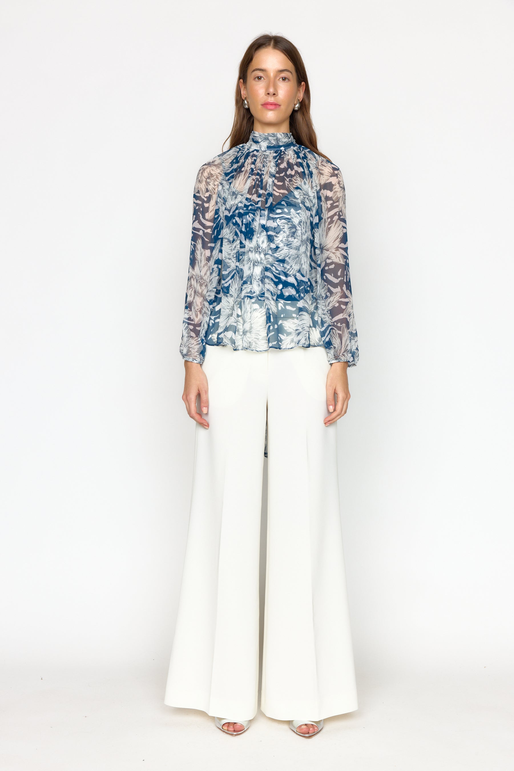 Teagan Blouse - Navy Lotus