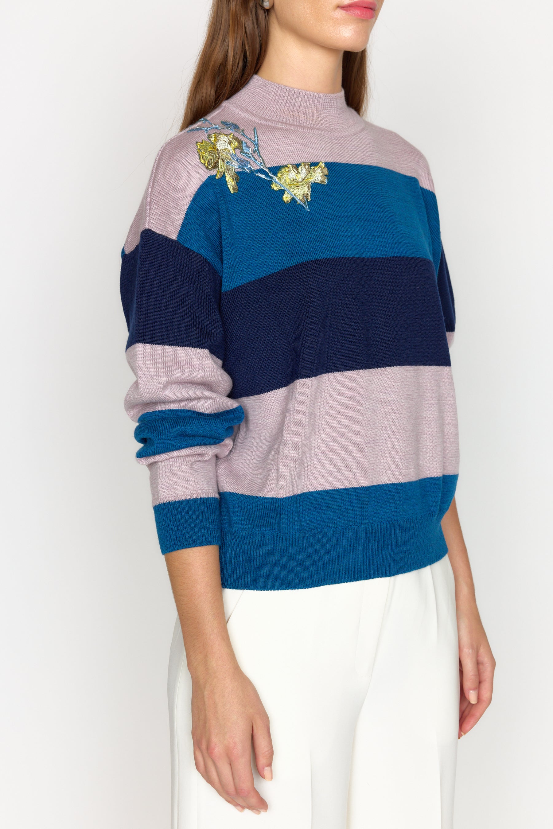 Bianca Sweater - Blue Stripe