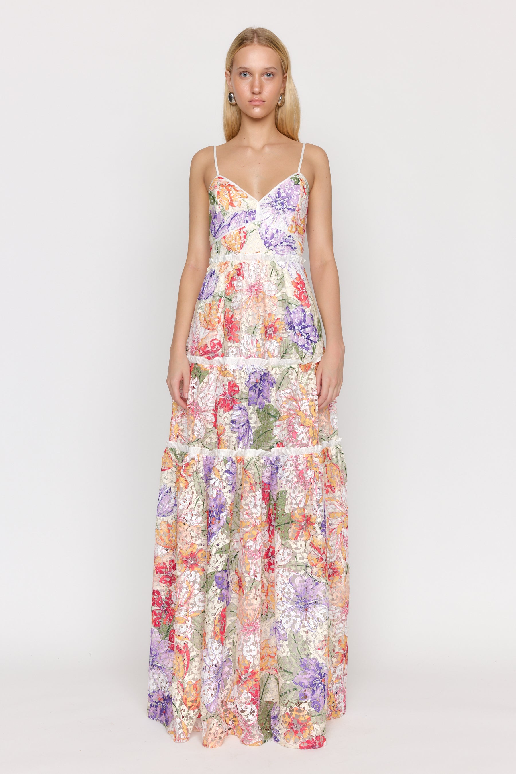 Demi Dress - White Bouquet
