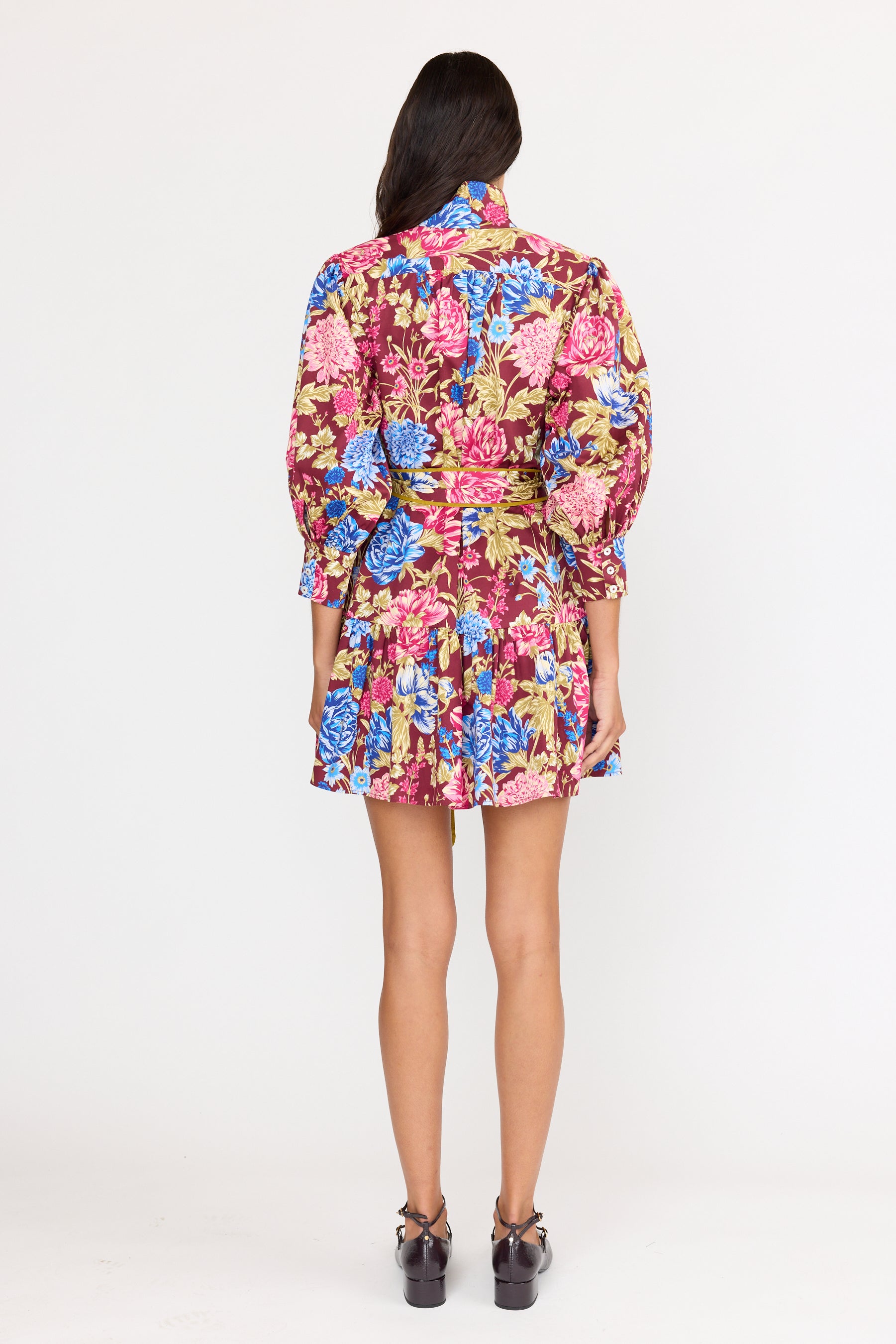Emi Dress - Carmine Floral