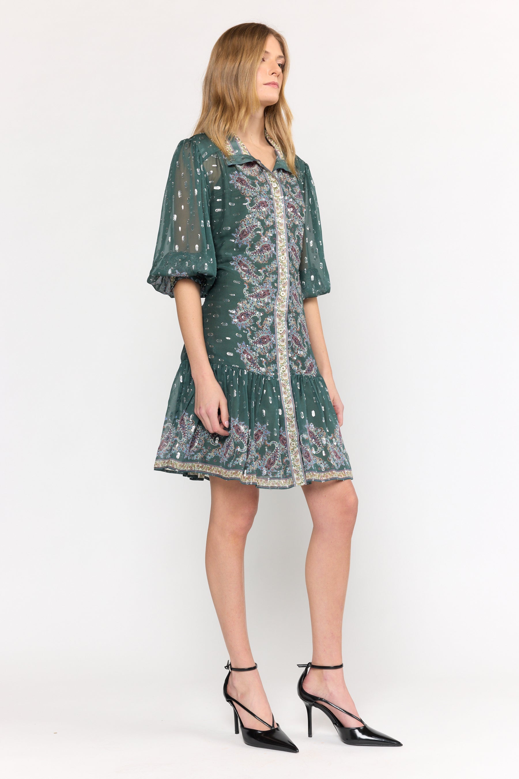 Emi Dress - Reseda Paisley