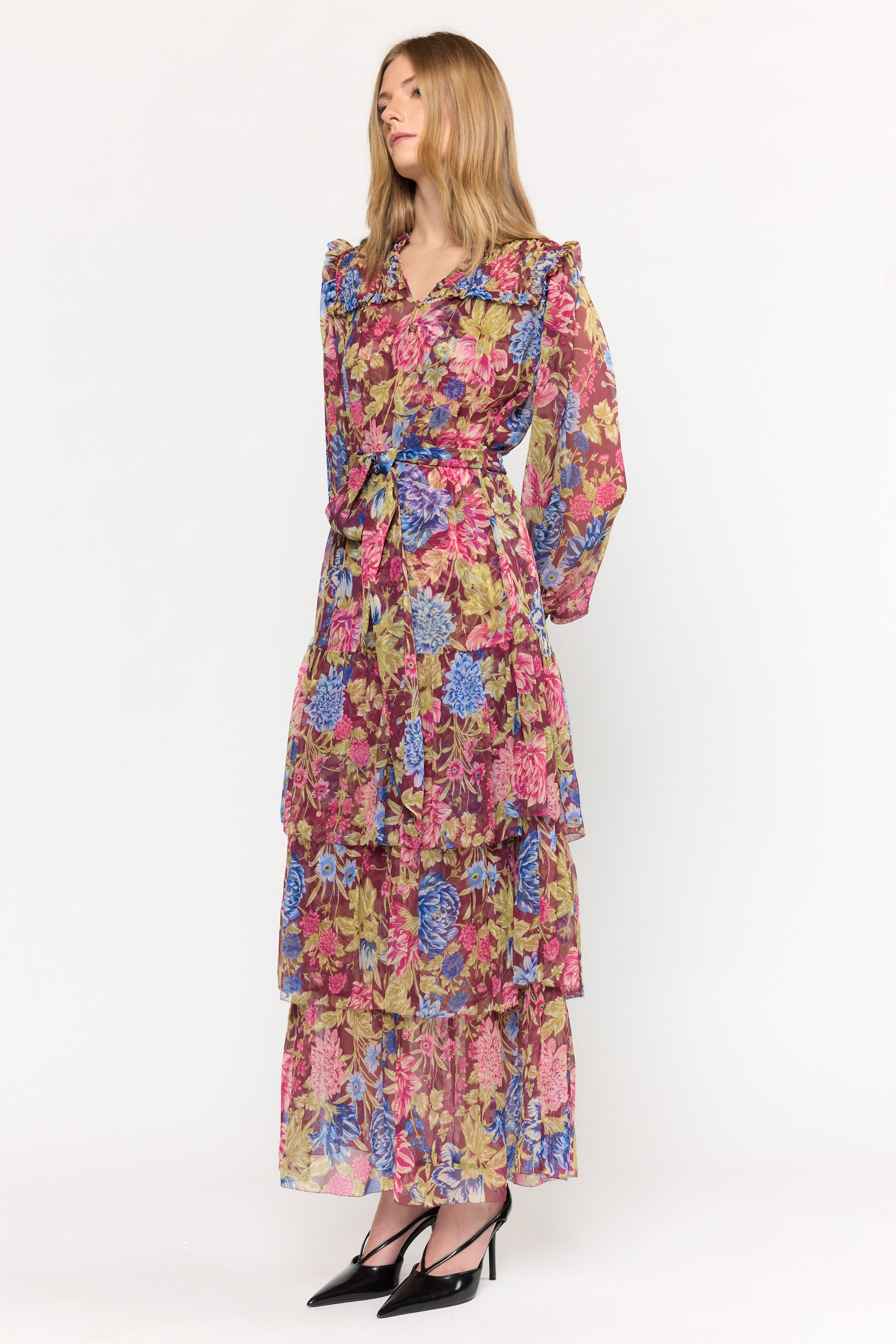 Ana Dress - Carmine Floral