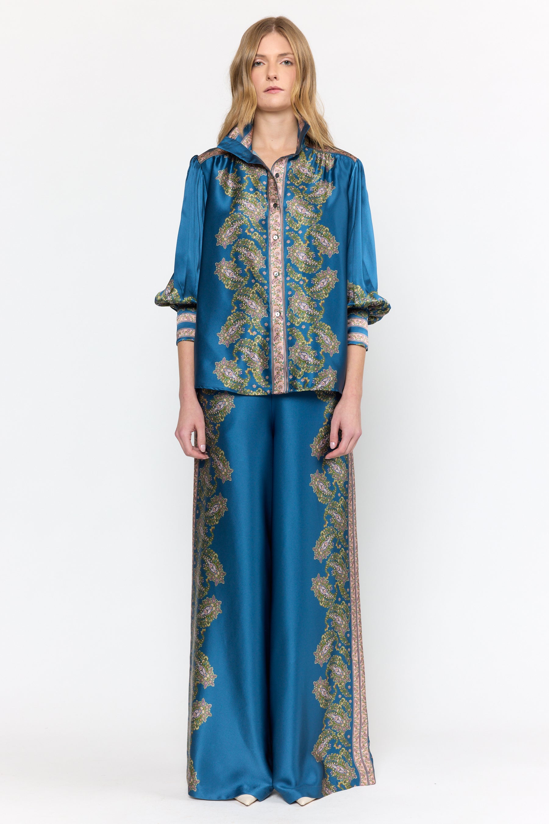 Paloma Top - Prussian Paisley