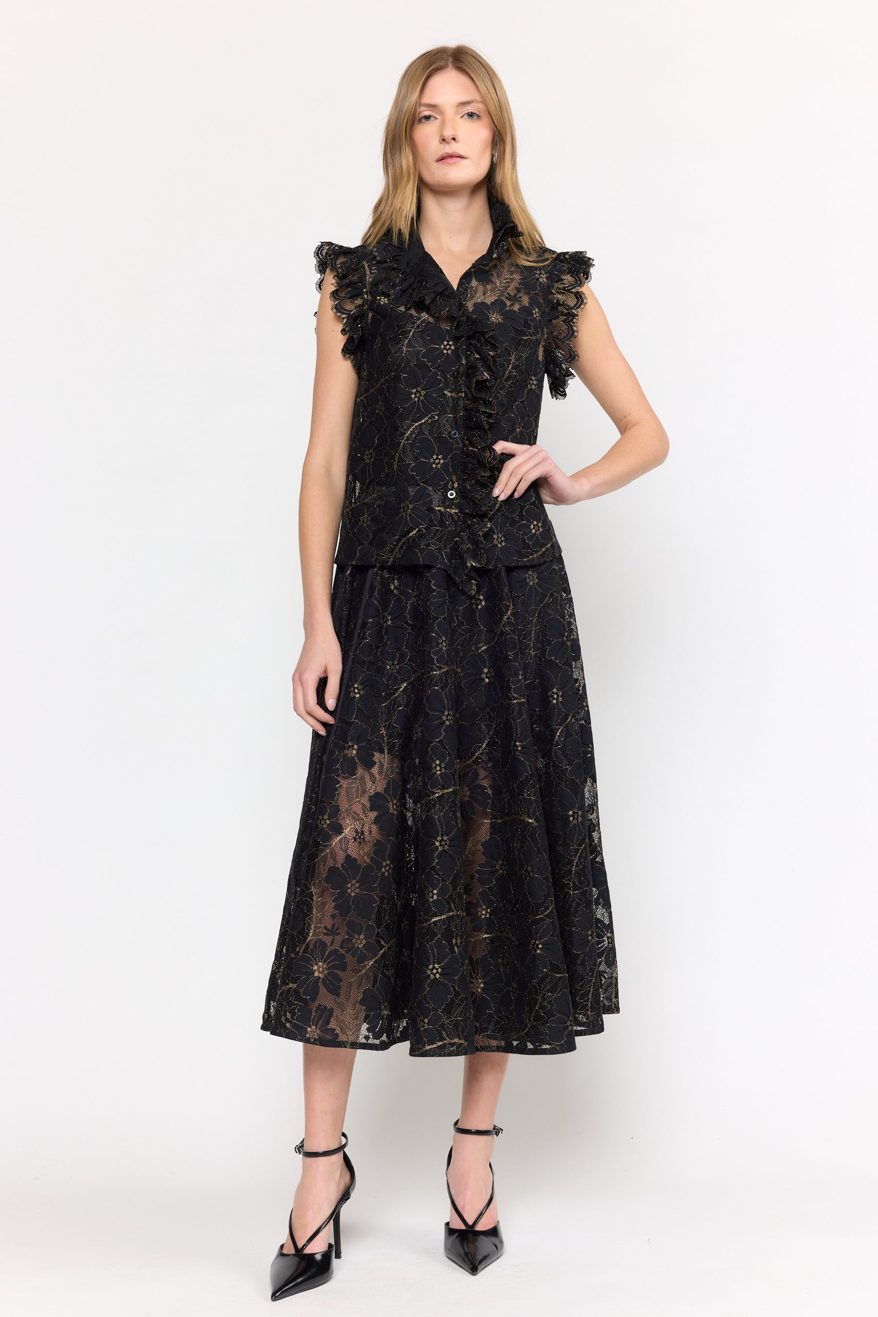 Marfa Top - Black Lace