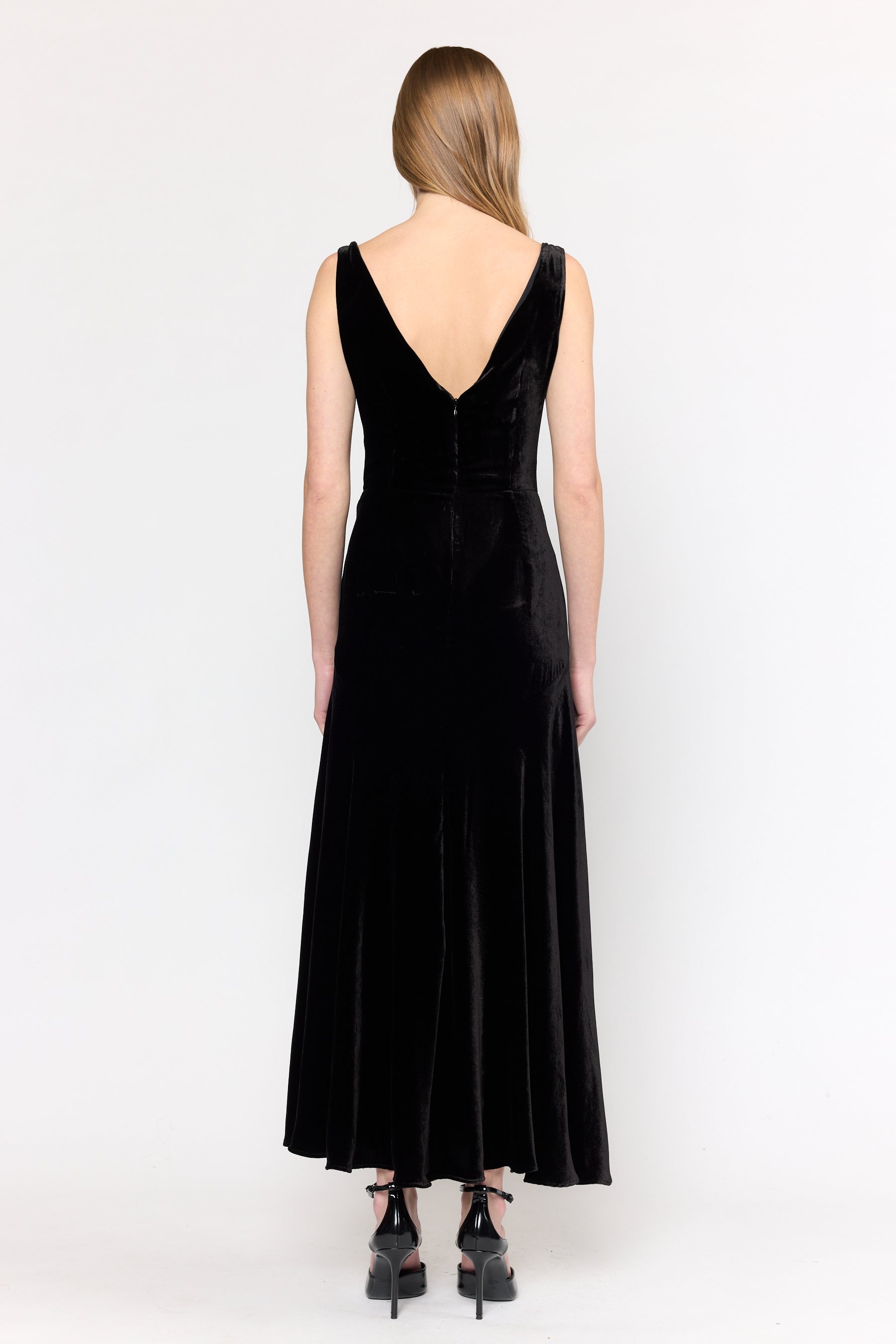Estrada Dress - Black / Amber Glow