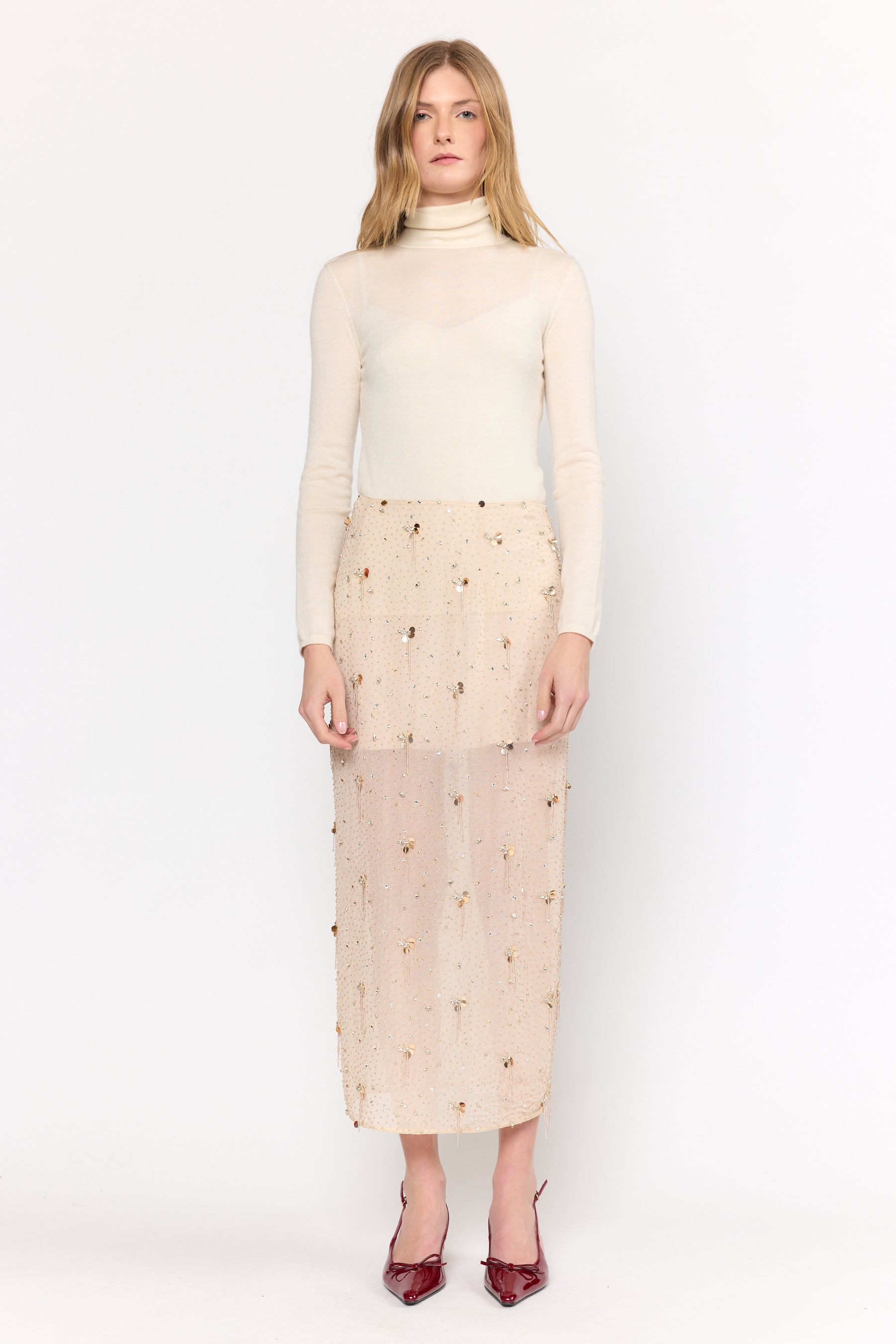 Lilah Skirt - Starlight Nude