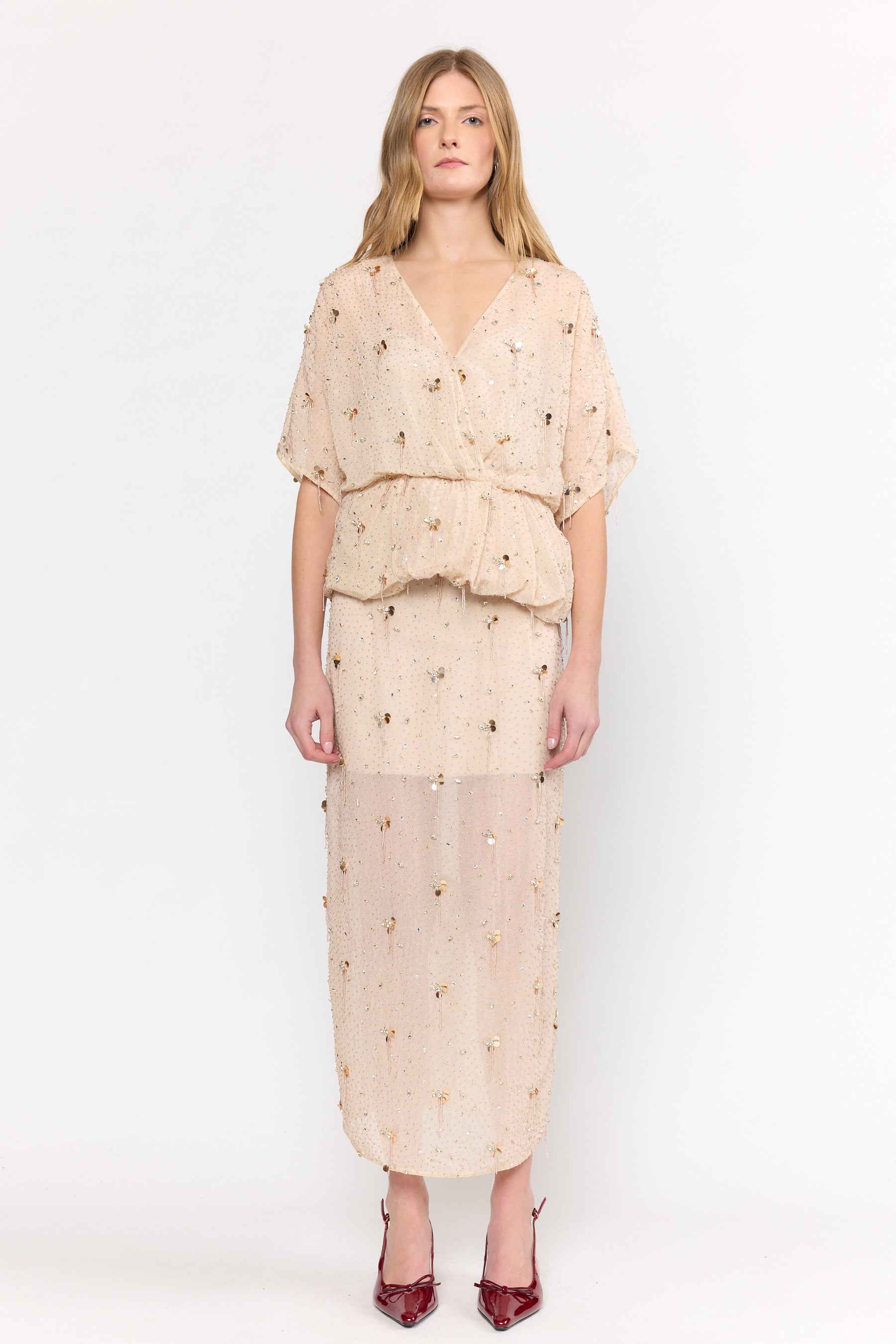 Lilah Skirt - Starlight Nude