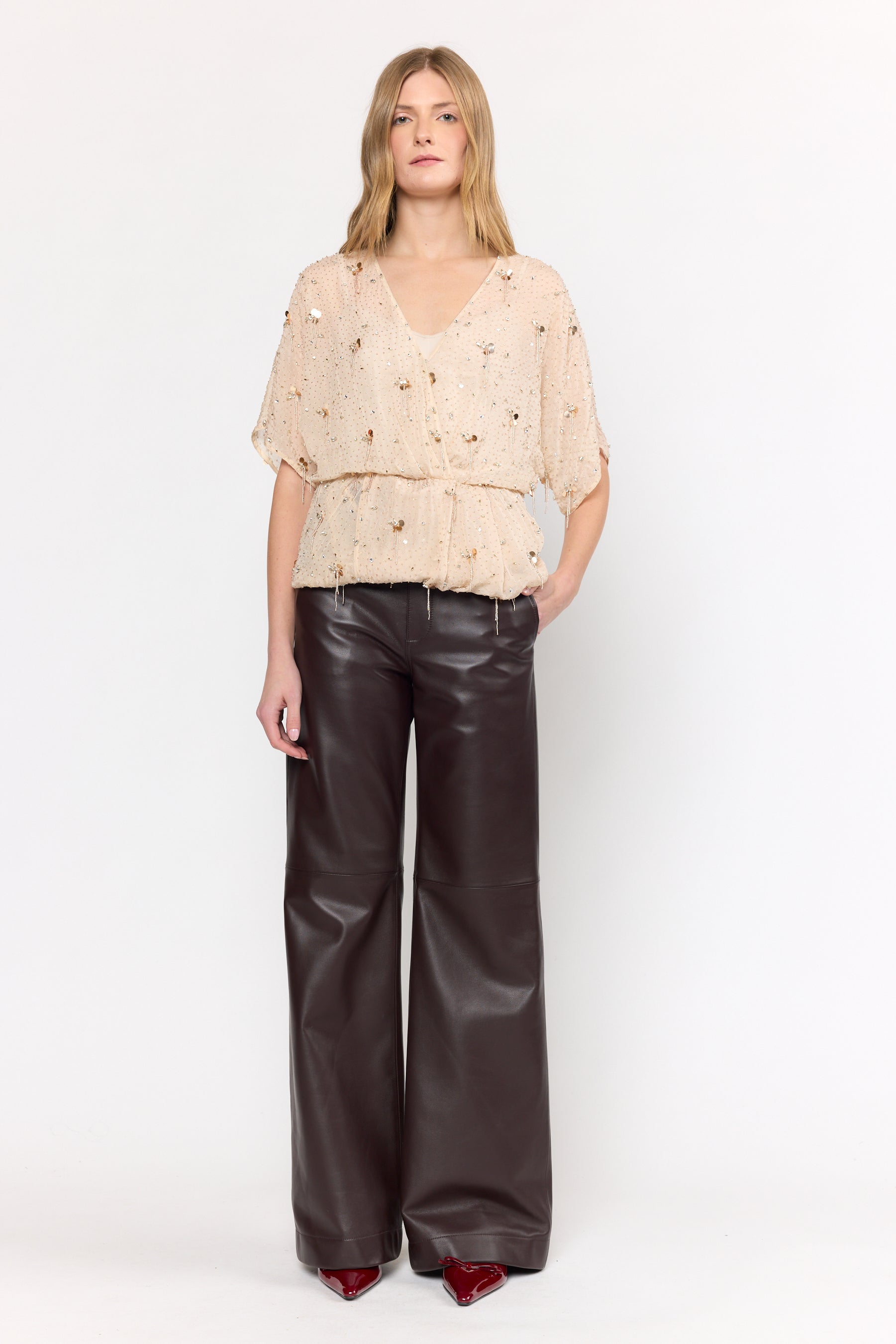 Palmer Blouse - Starlight Nude