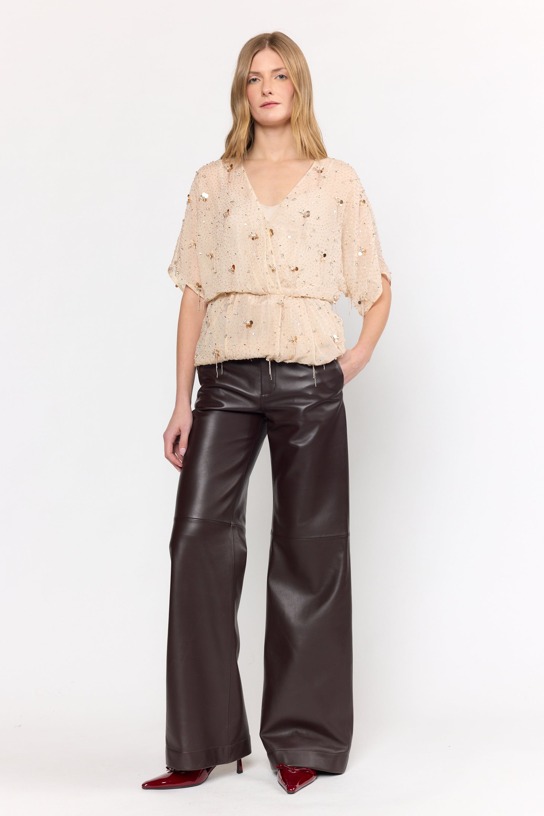 Palmer Blouse - Starlight Nude