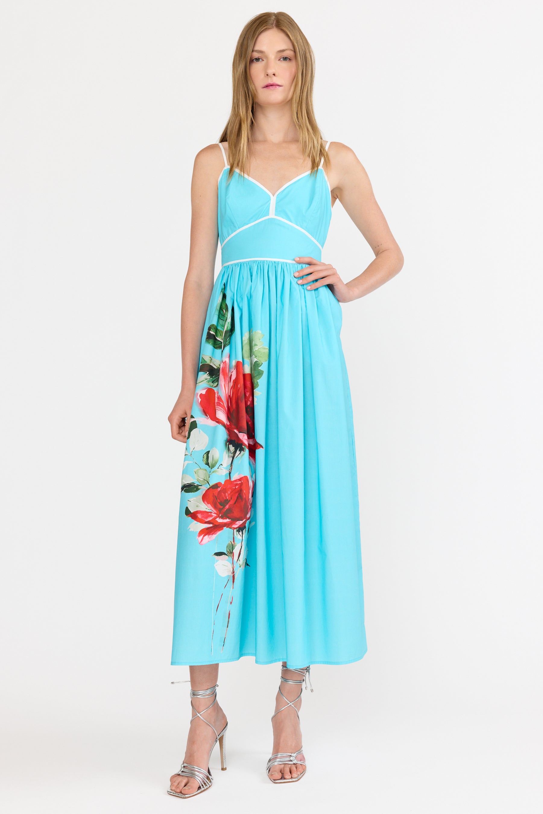 Leilani Dress - Turquoise Rose