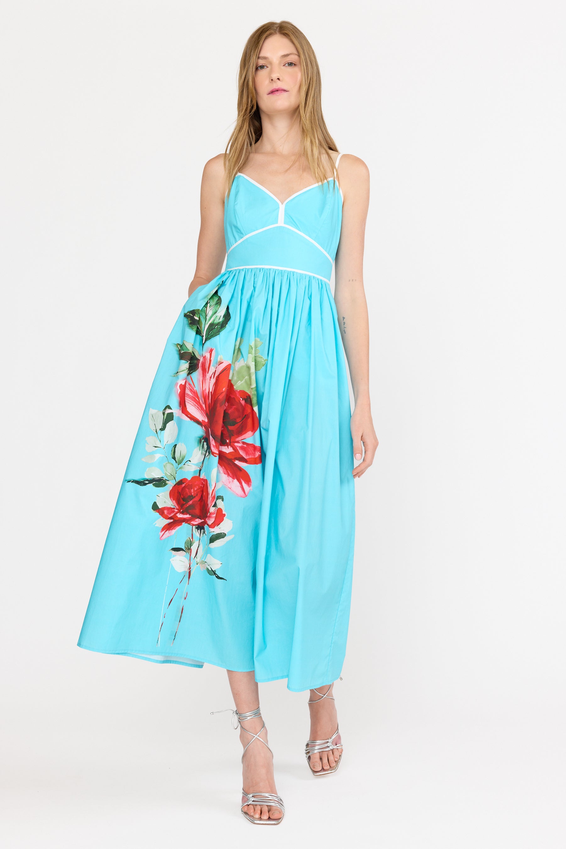 Leilani Dress - Turquoise Rose