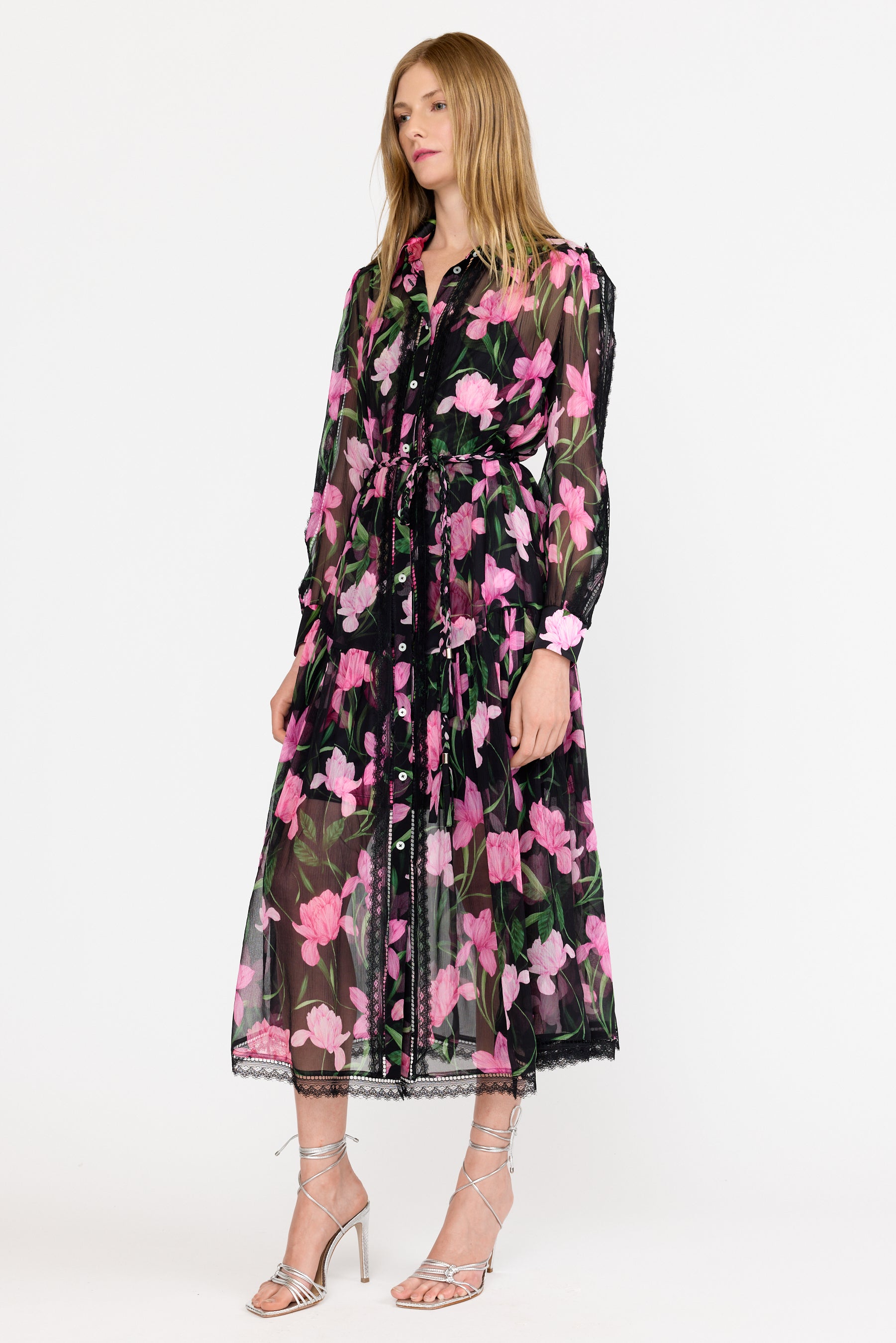 Kristina Dress - Onyx Florette