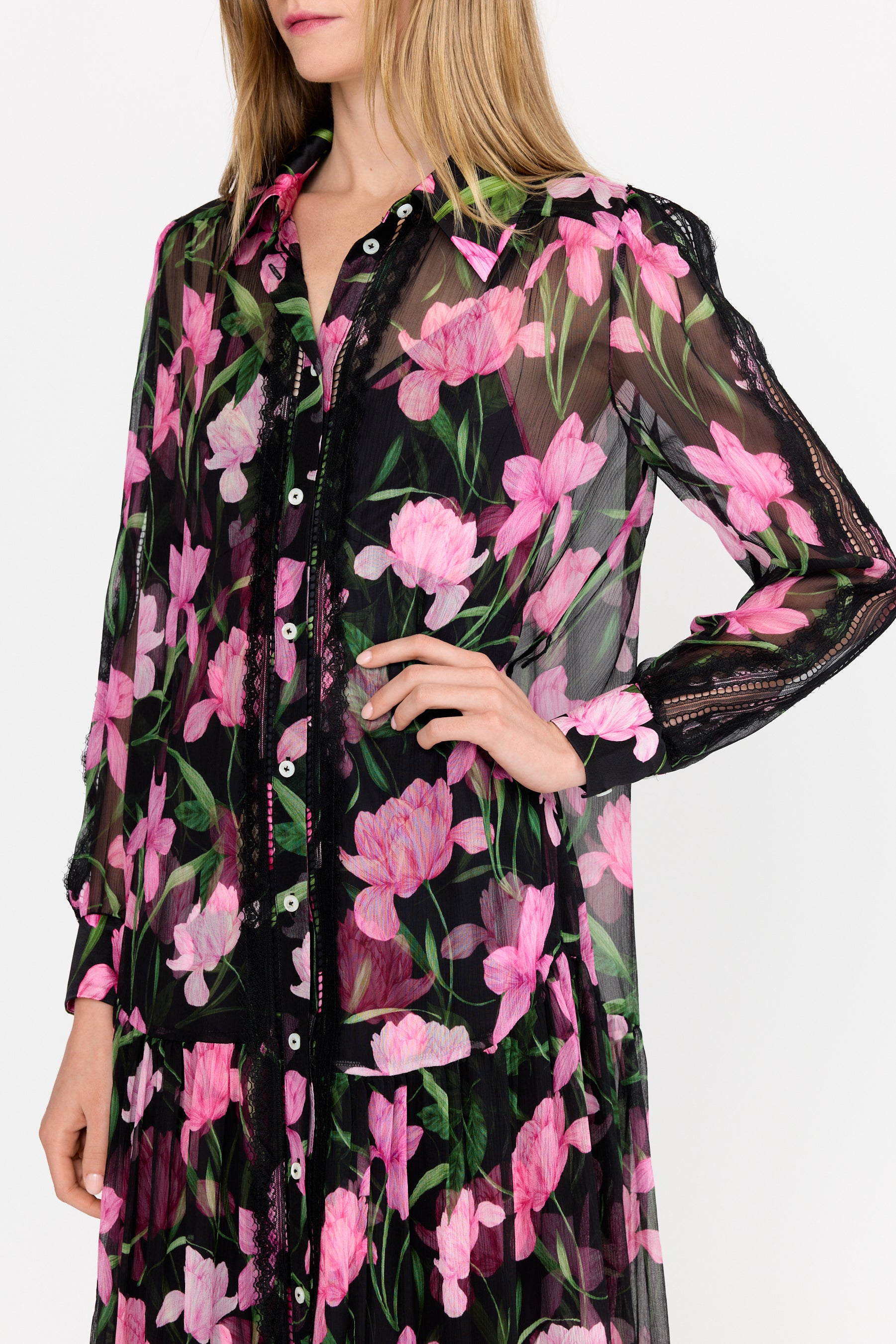 Kristina Dress - Onyx Florette