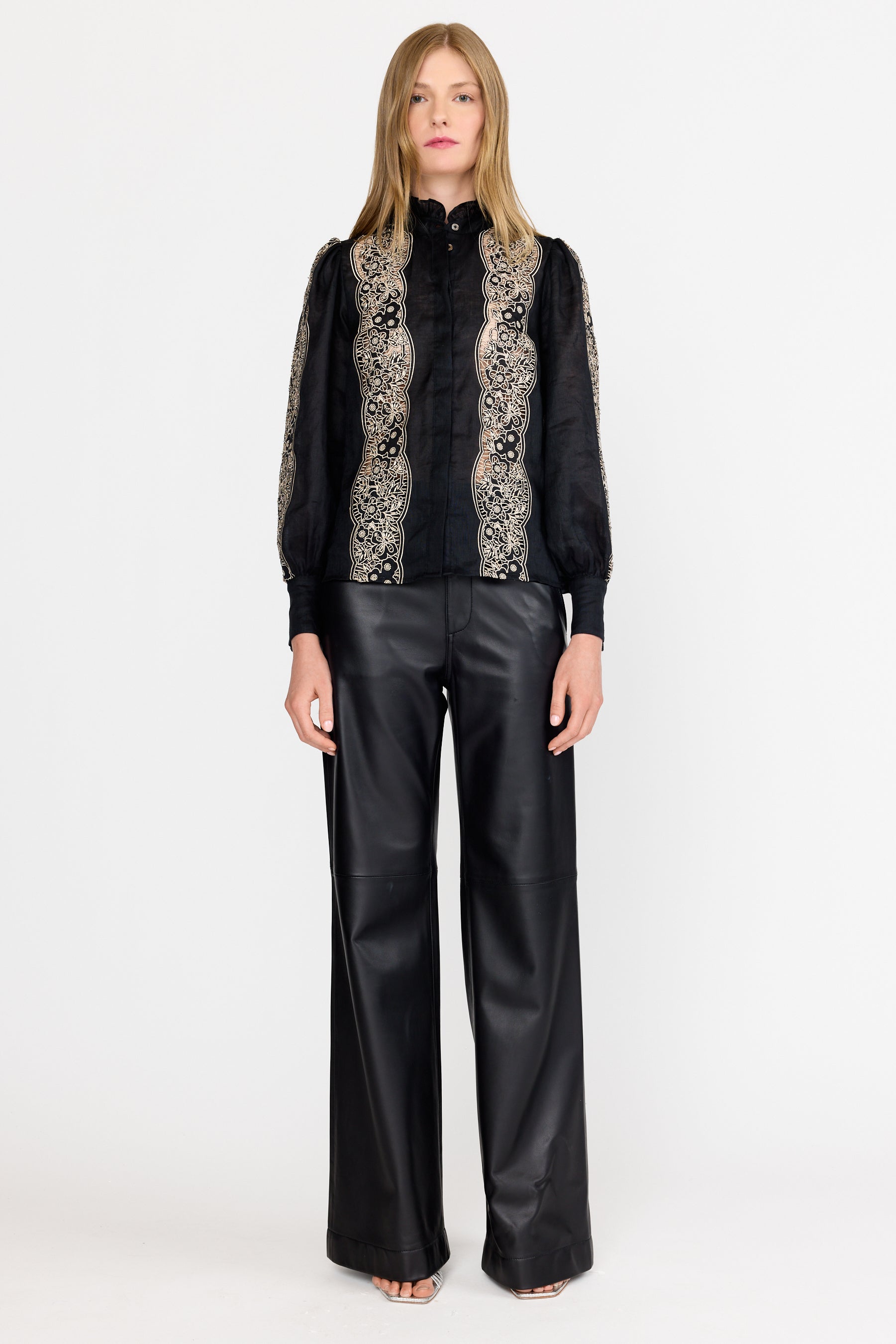 Riley Top - Onyx Embroidery