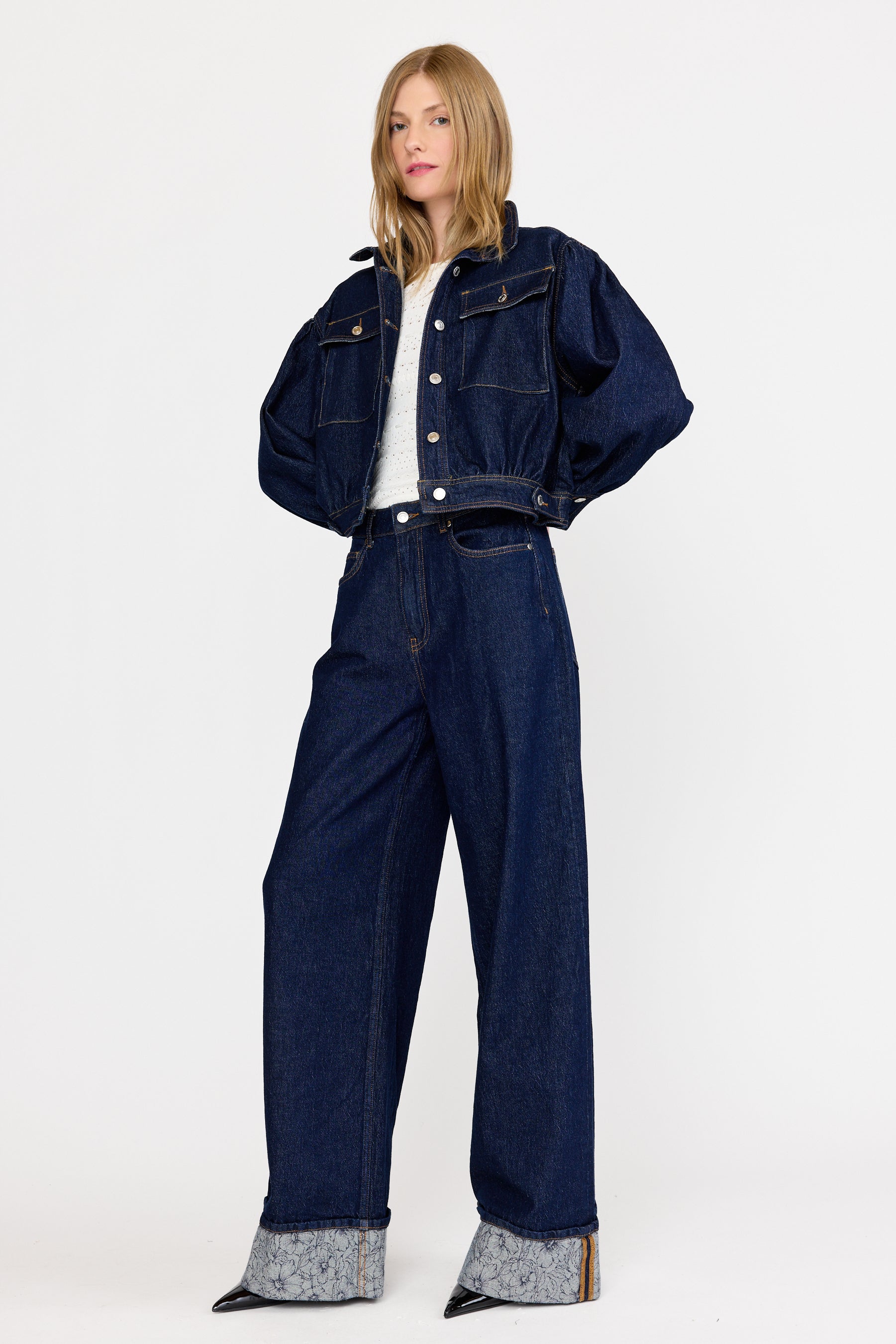 Monroe Jacket - Etched Indigo