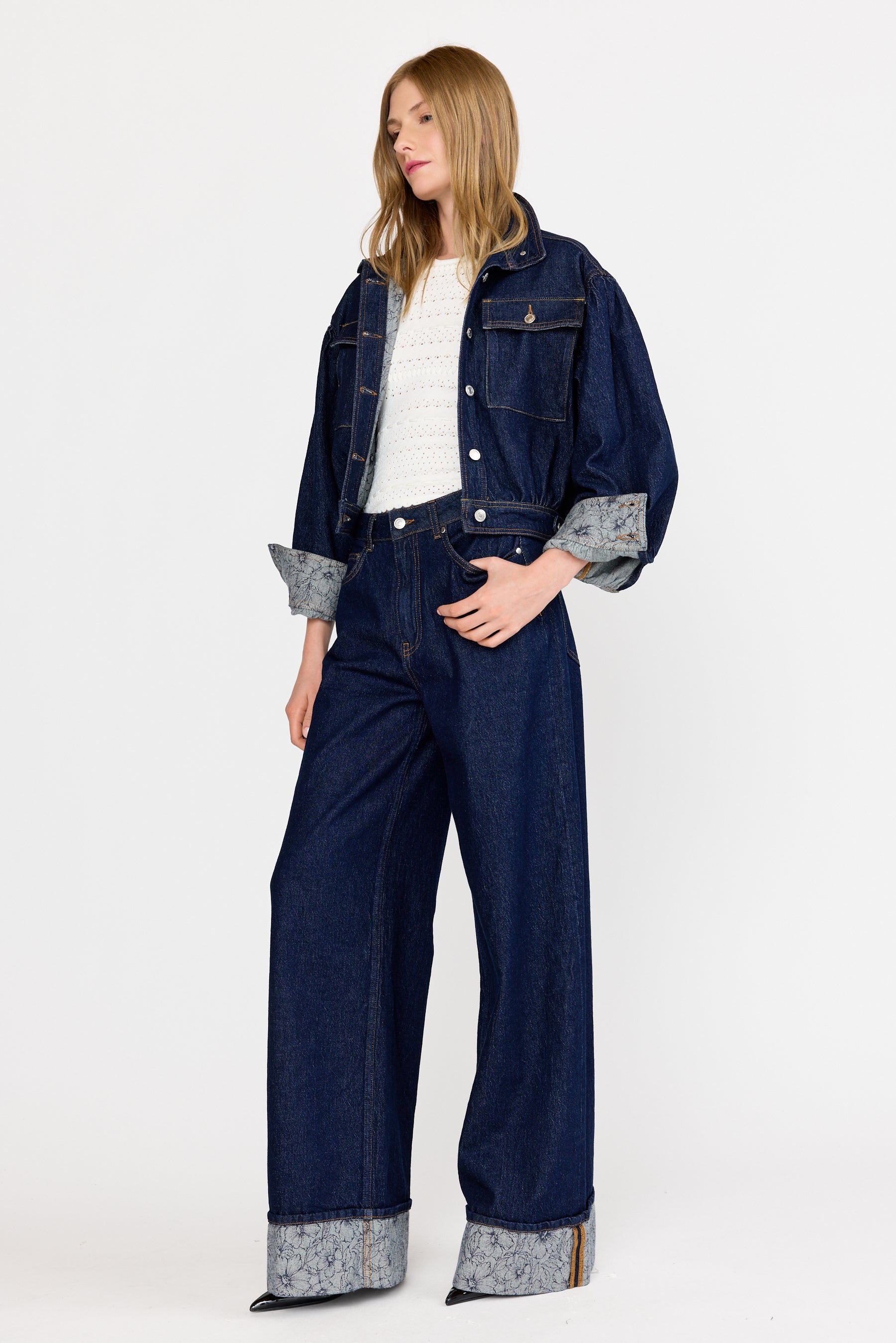 Monroe Jacket - Etched Indigo