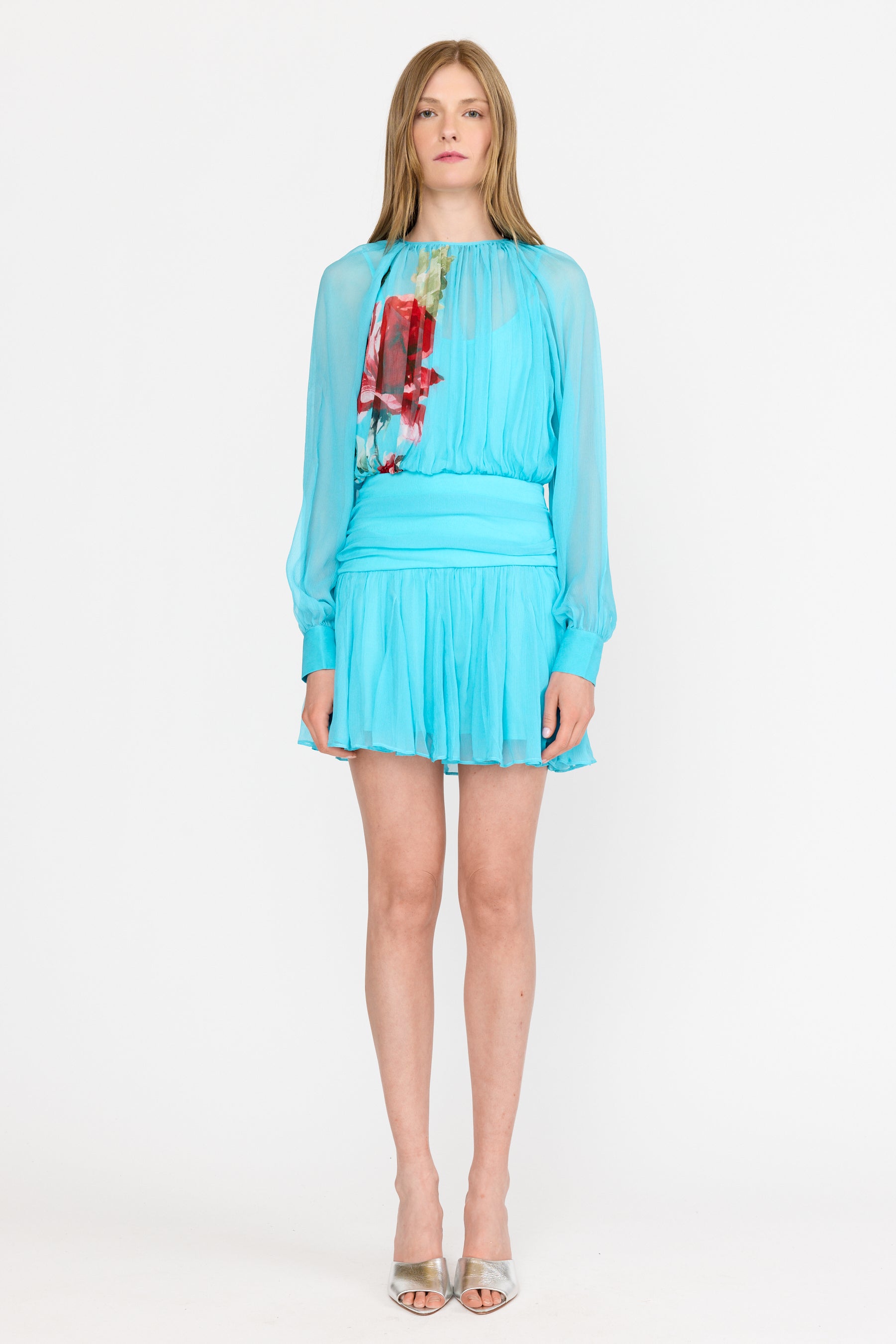 Billie Dress - Turquoise Rose