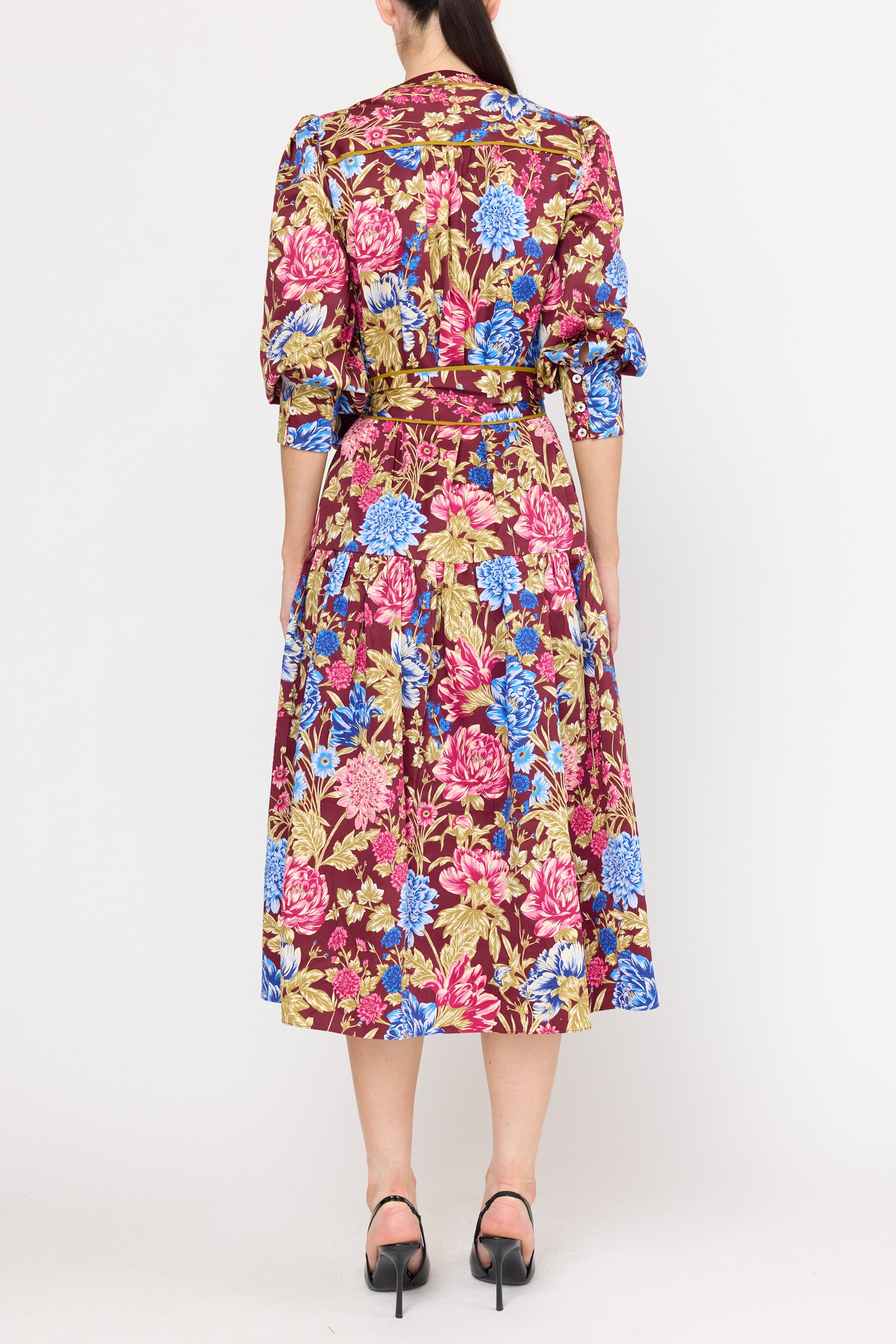 Layla Dress - Carmine Floral