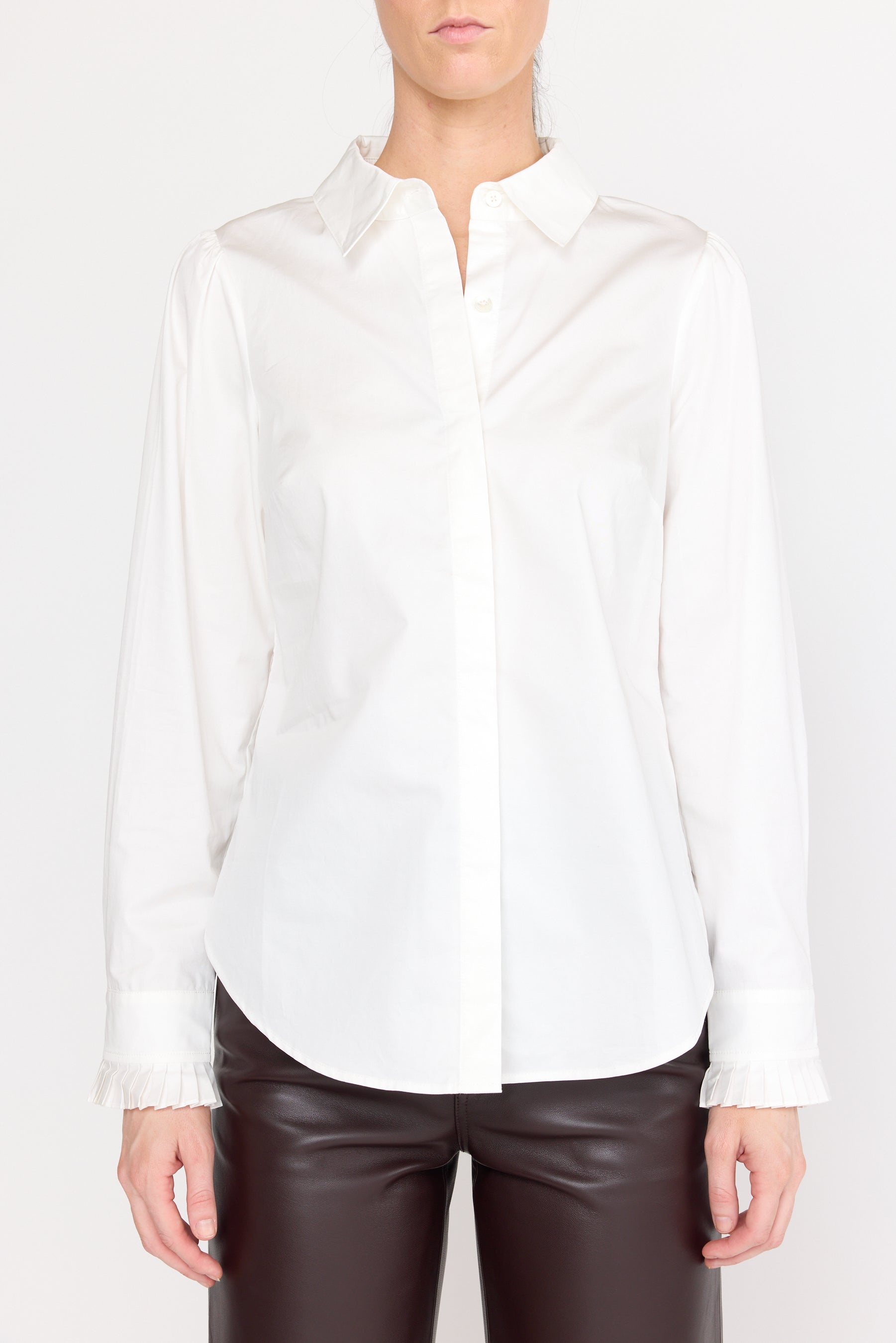 eggshell dress shirt Eggshell Plainview Cotton Lean Shirt