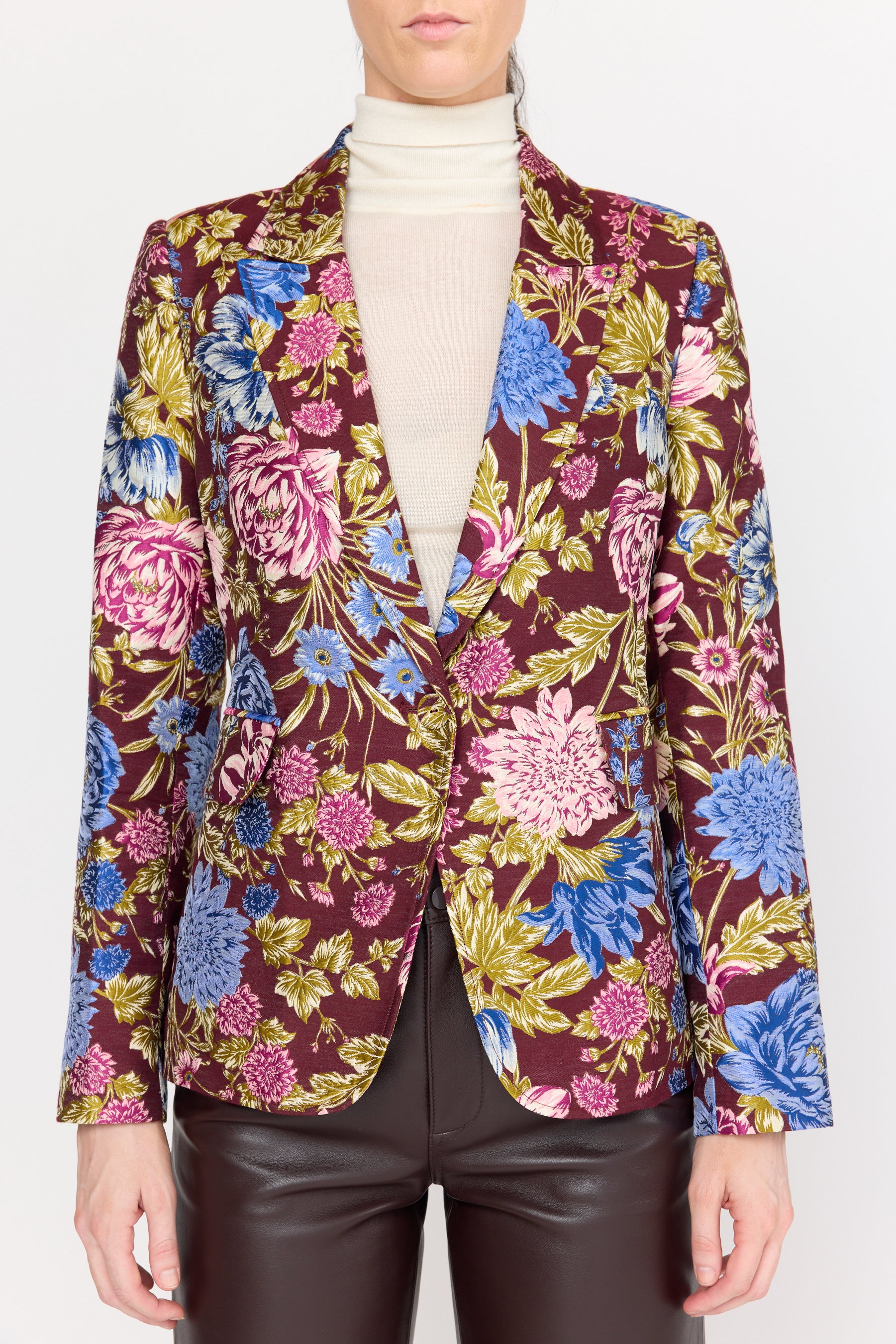Soraya Blazer - Carmine Floral