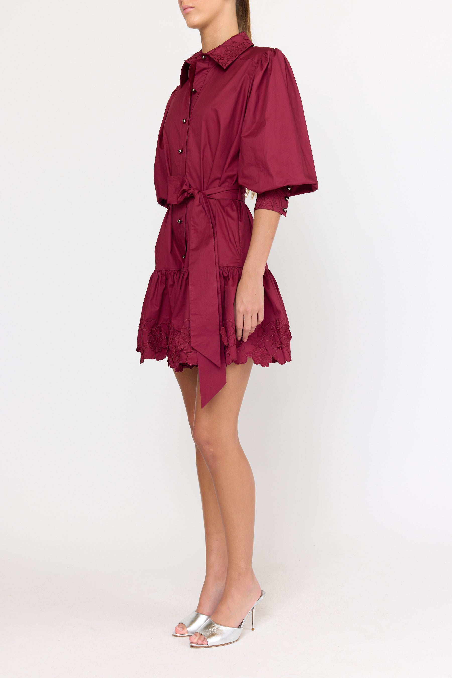Norie Dress - Maroon