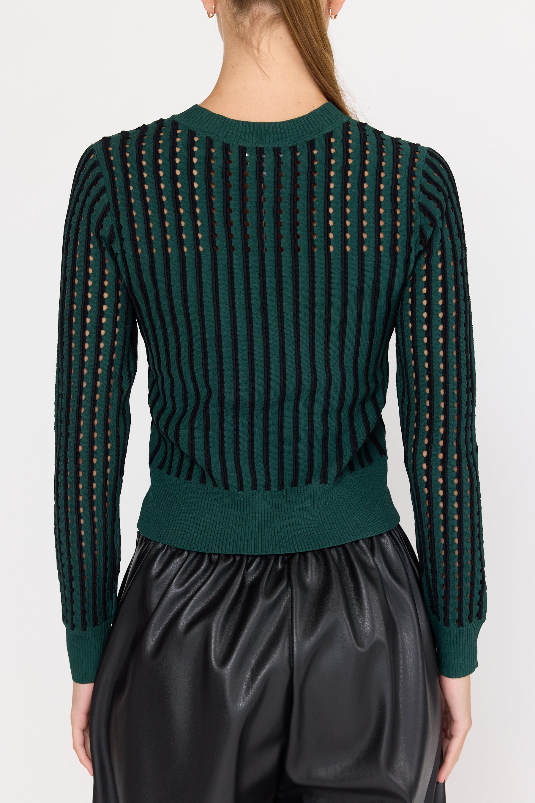 Marilyn Sweater - Pinstripe Evergreen