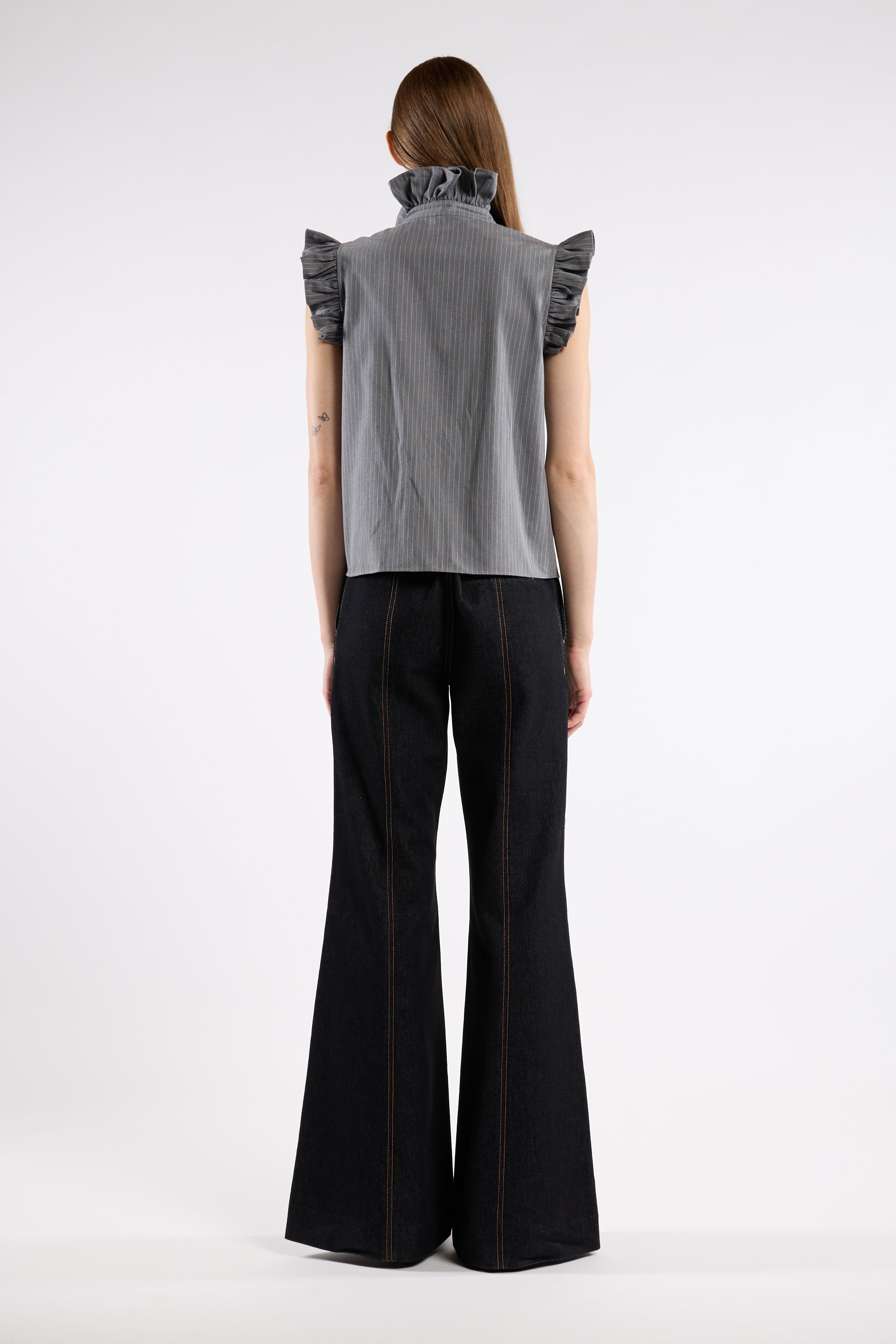 Marfa Top - Grey Stripe