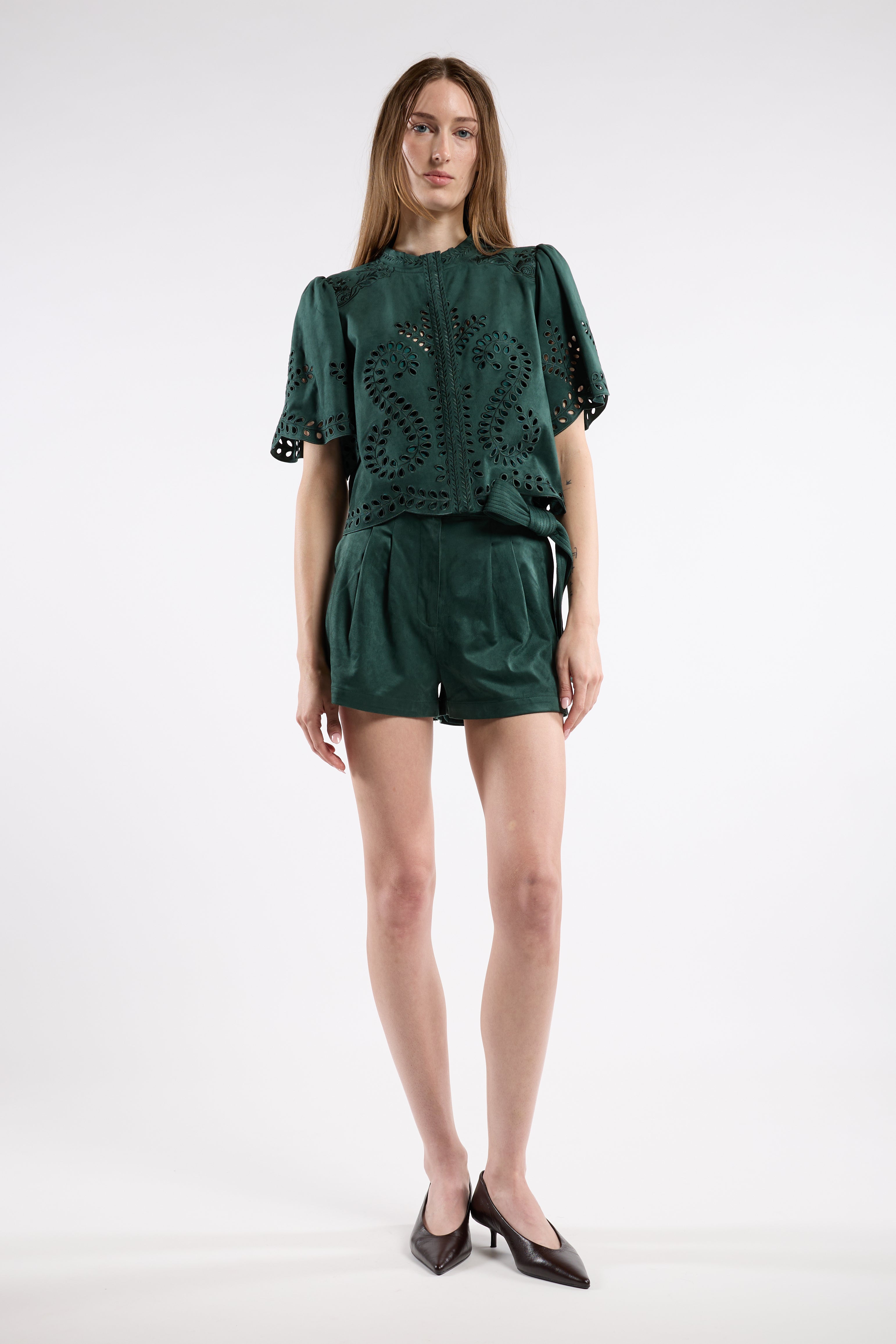 Addison Top - Cedar Embroidery