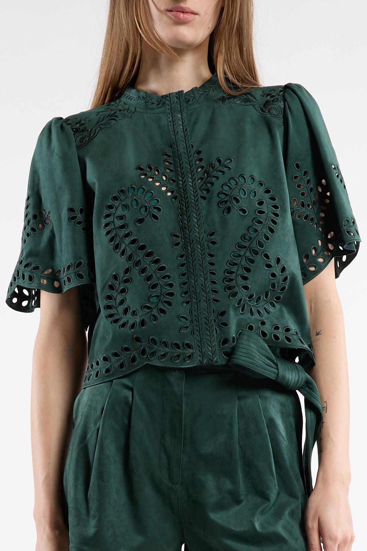 Addison Top - Cedar Embroidery