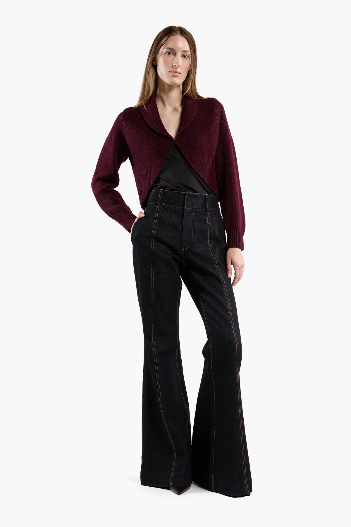Jovie Cardigan - Cabernet