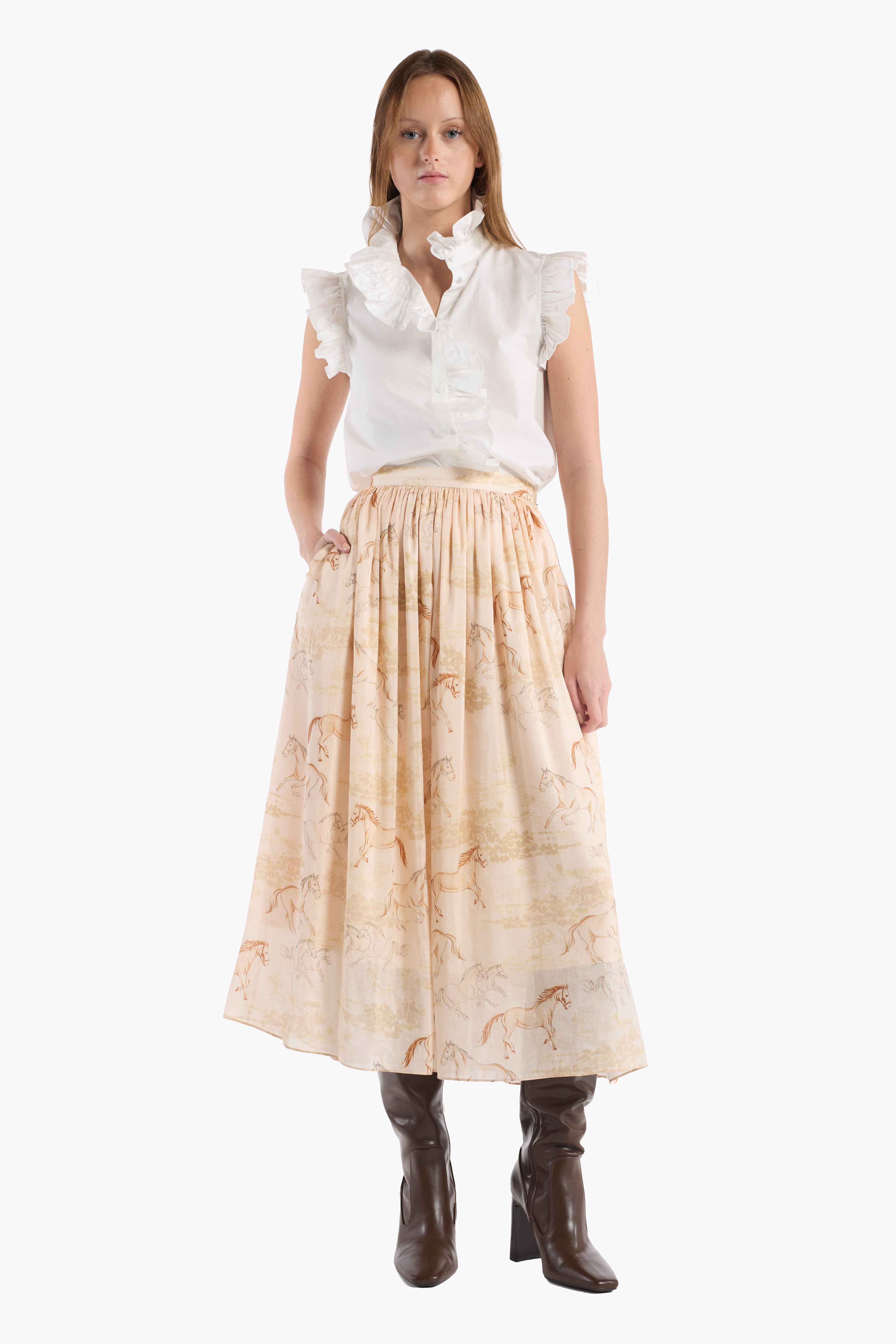Katrina Skirt - Desert Mustang