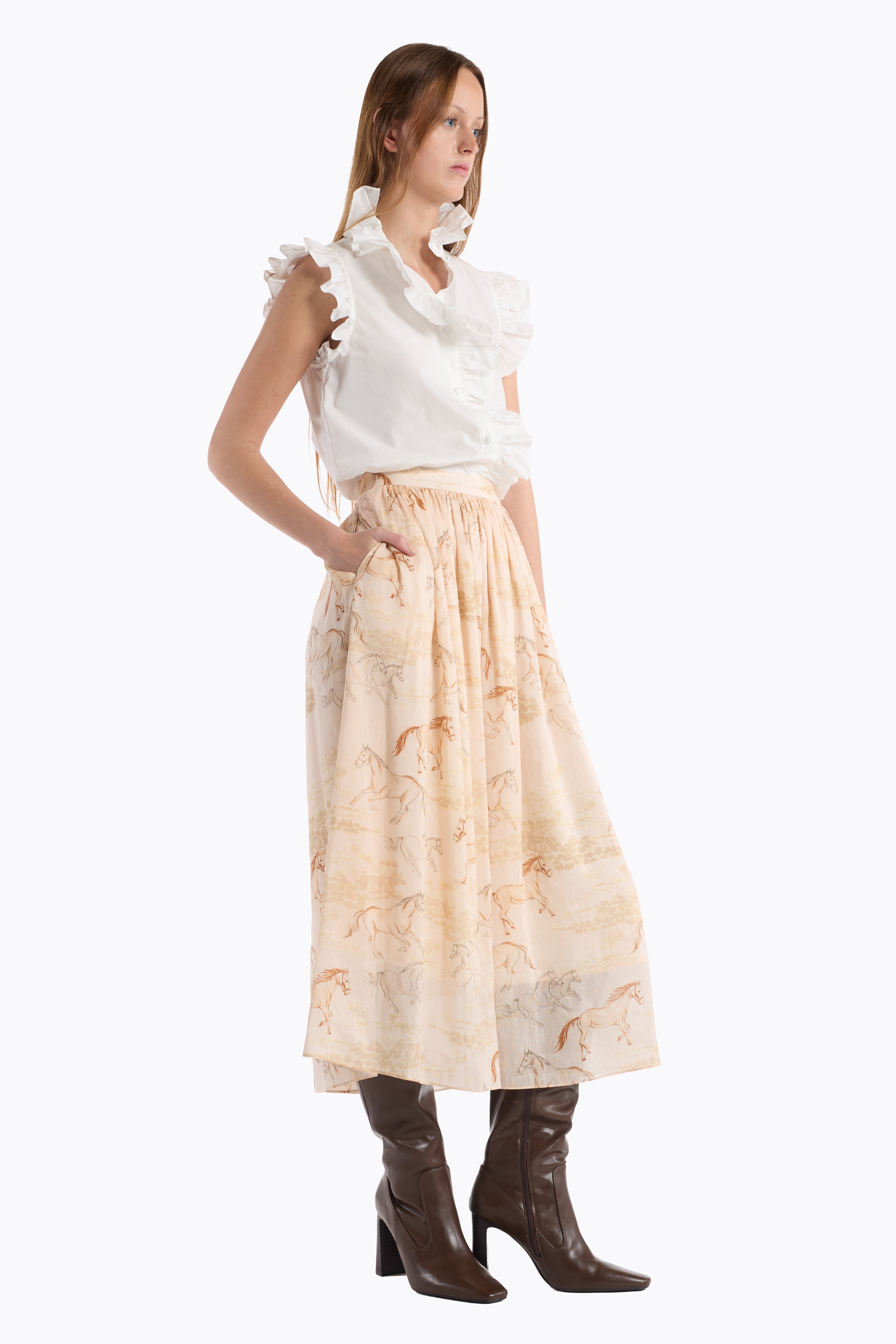 Katrina Skirt - Desert Mustang