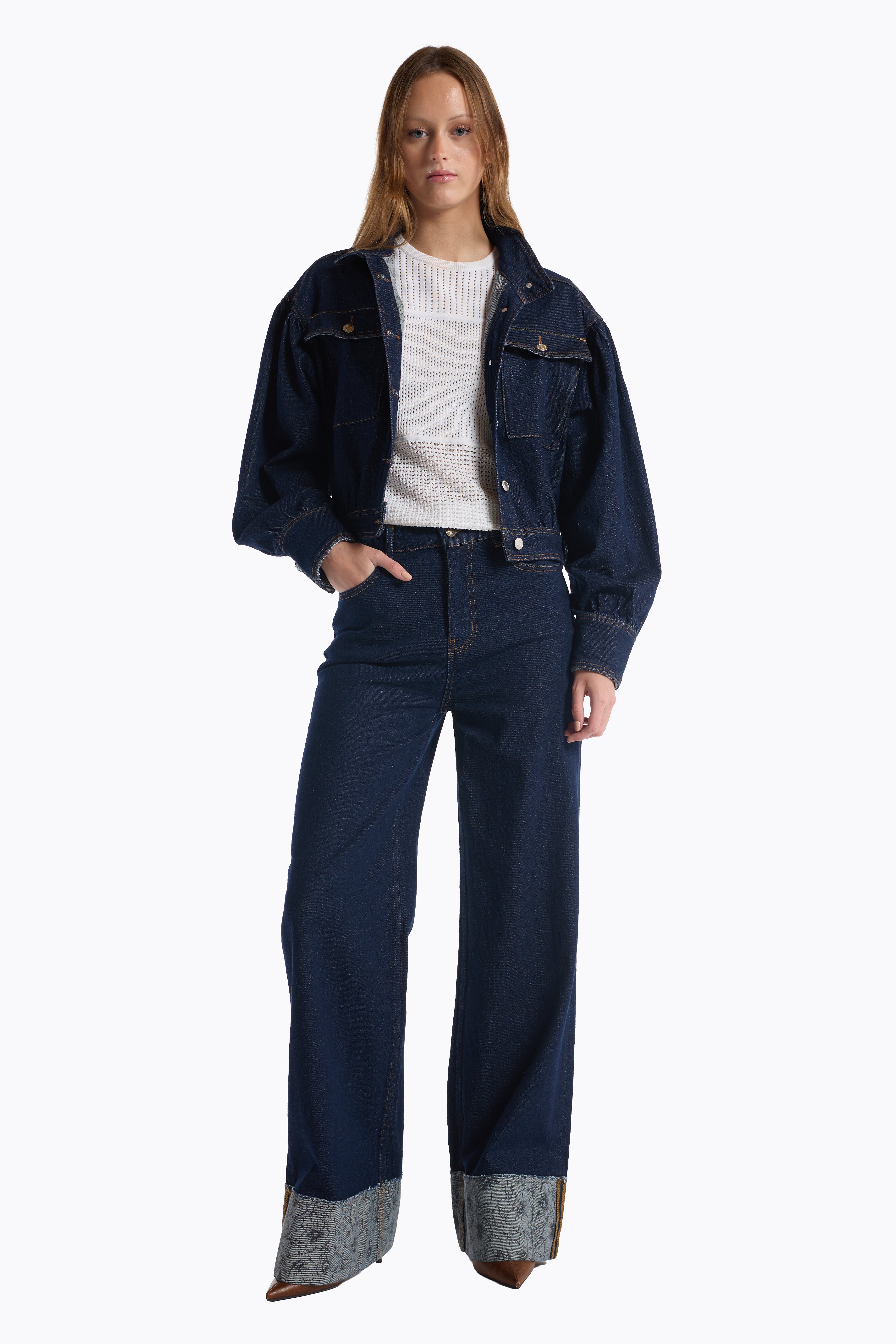 Monroe Jacket - Etched Indigo