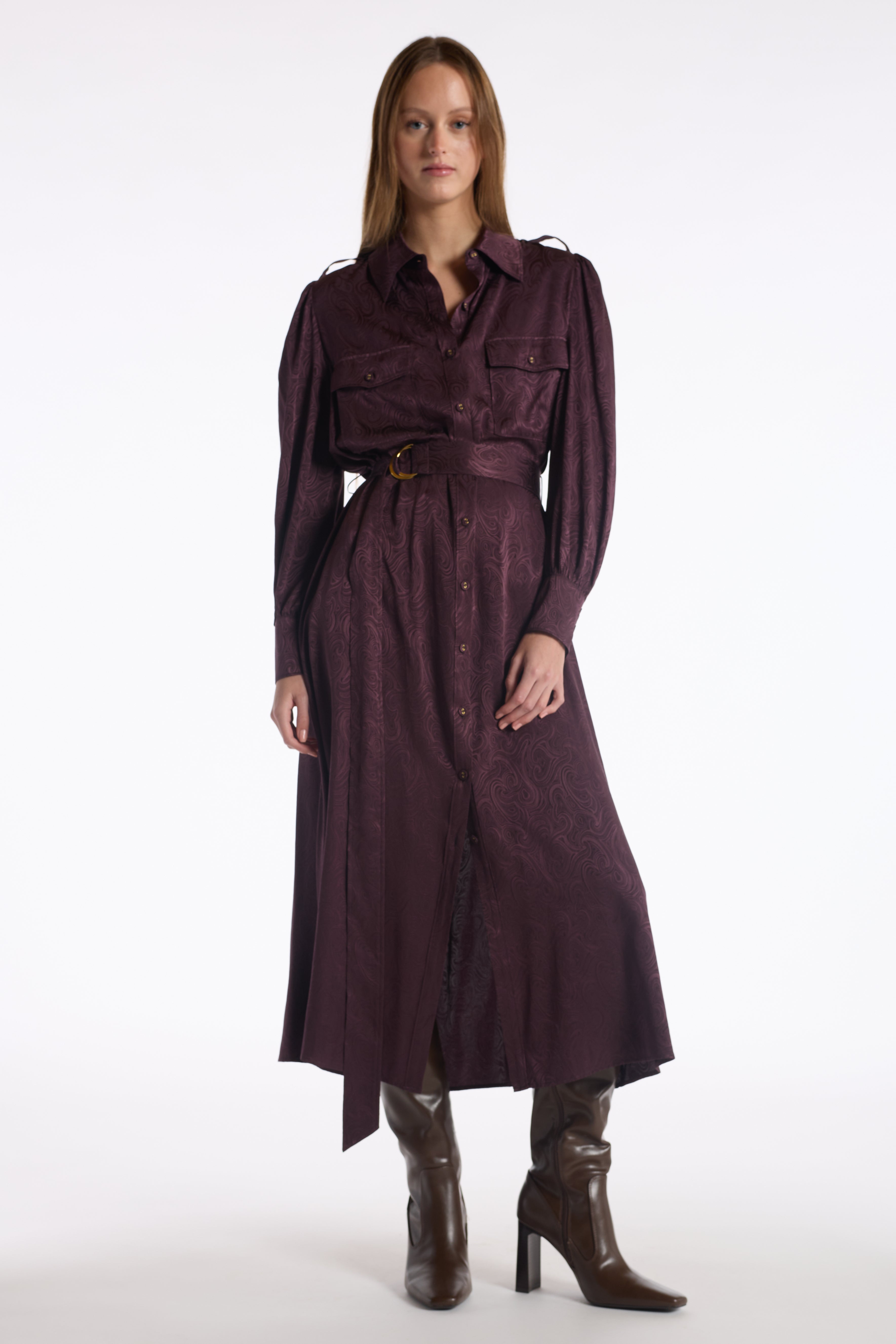 Darcy Dress - Eggplant