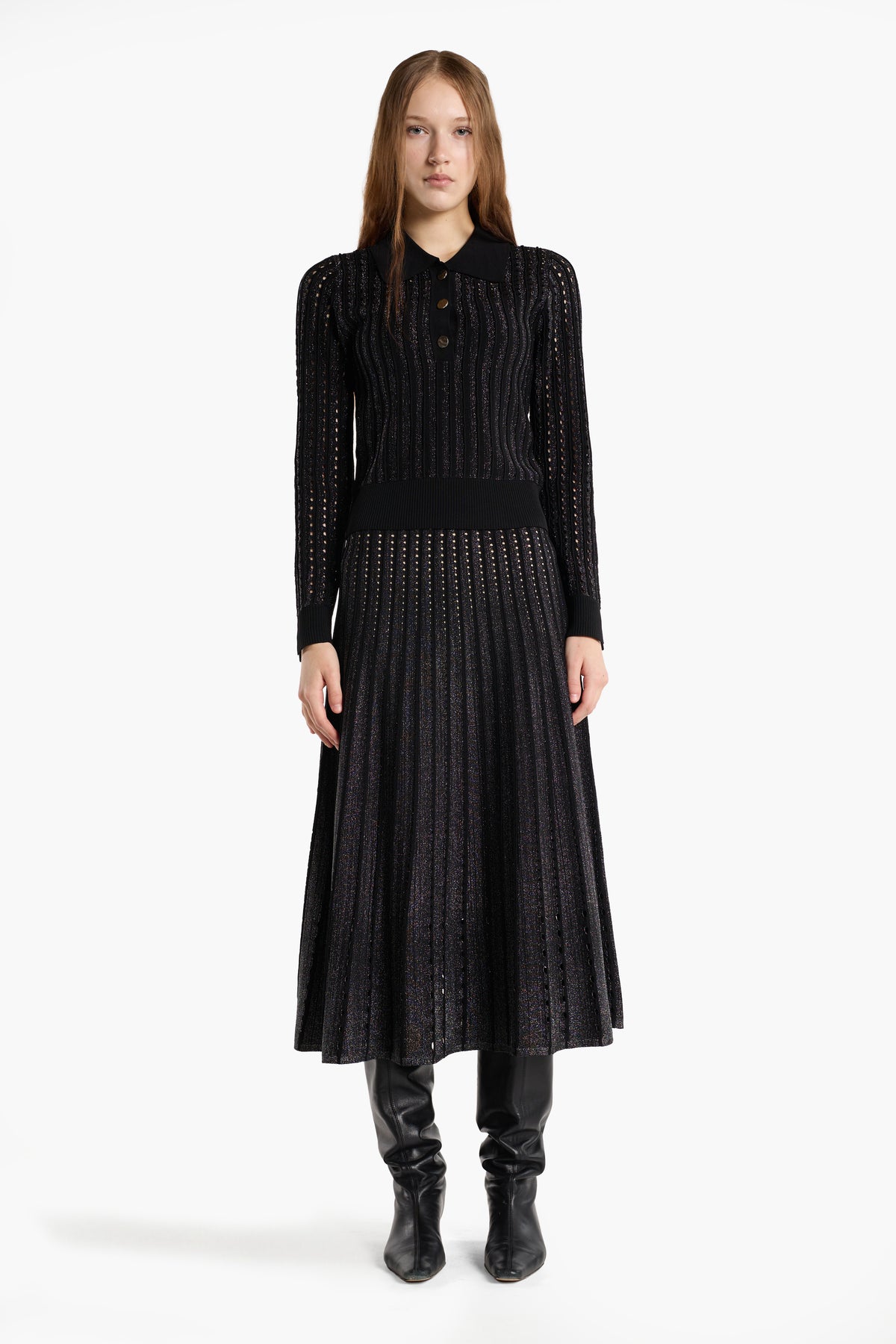Roselyn Sweater - Pinstripe Lurex