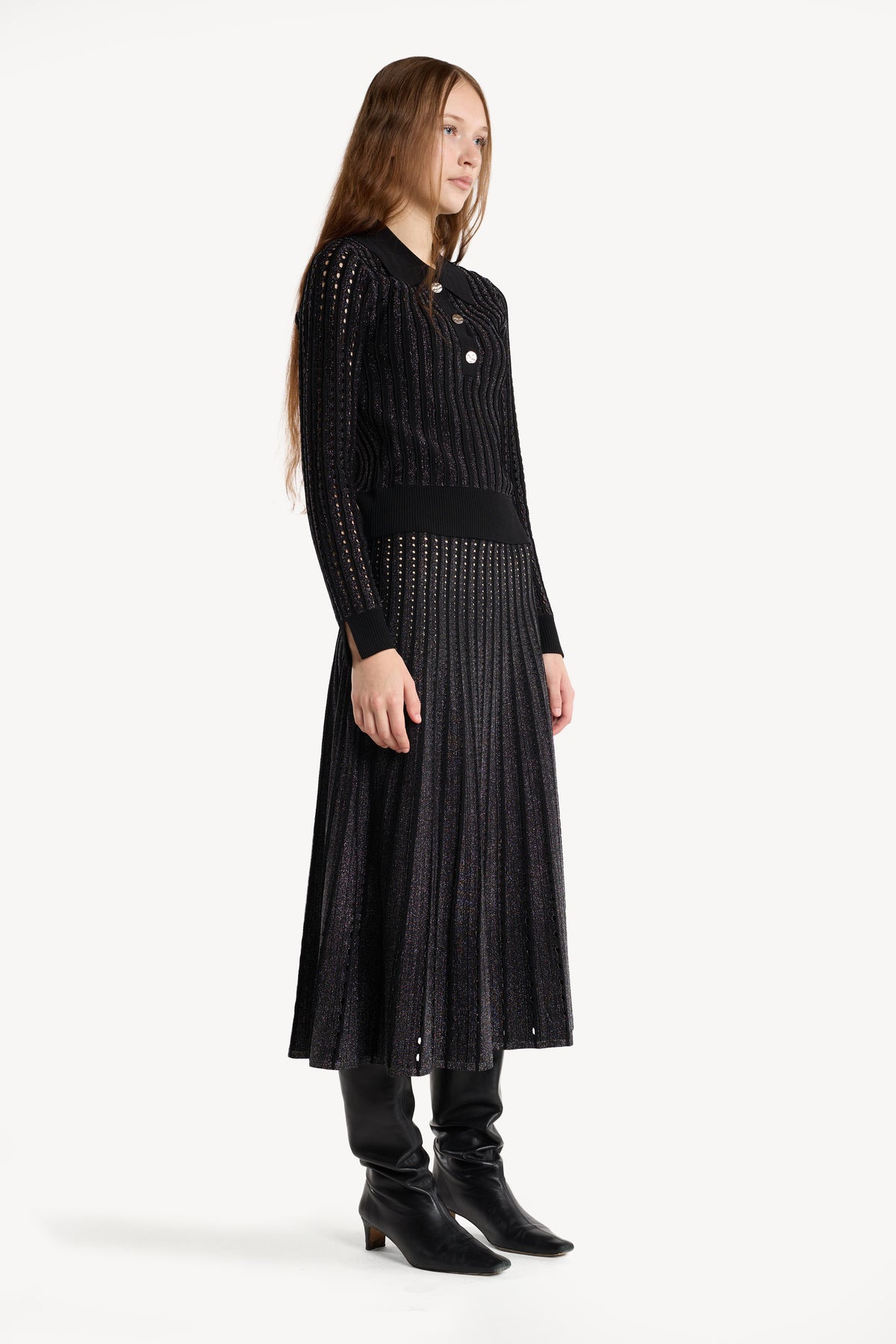Colton Skirt - Pinstripe Lurex