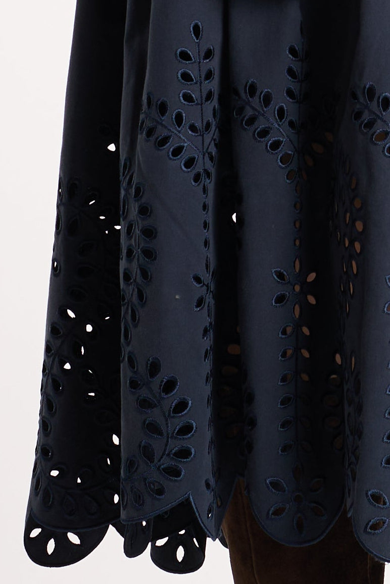 Lori Skirt - Indigo Embroidery