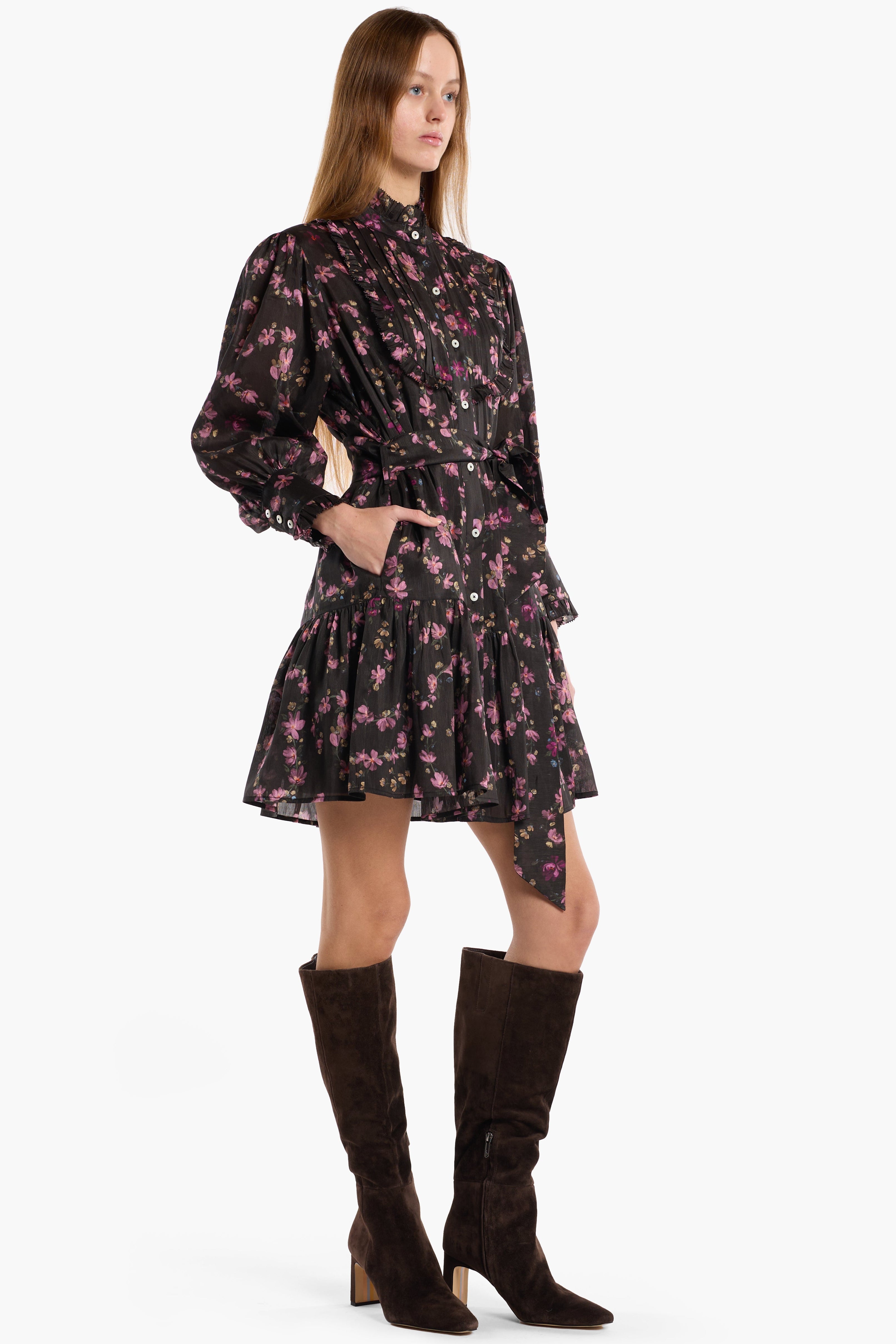 Gretchen Dress - Blushed Vine