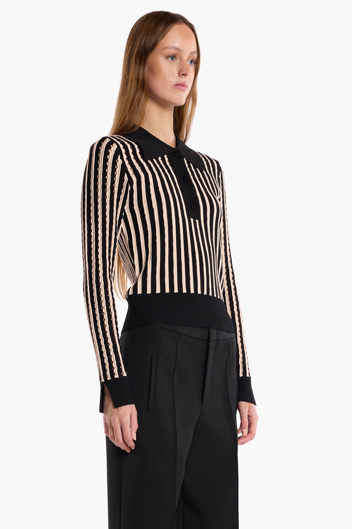 Roselyn Sweater - Pinstripe Black